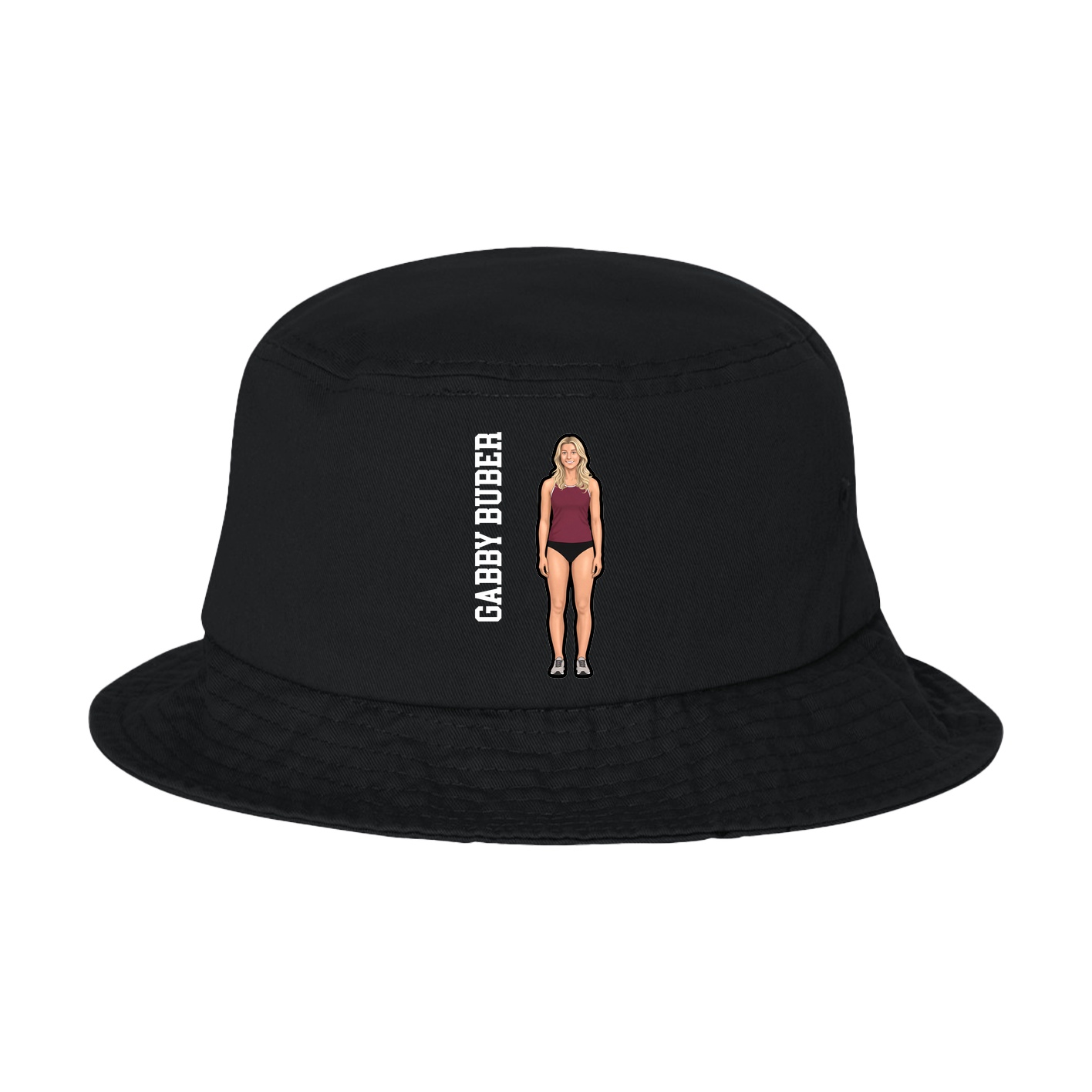 Bucket Cap — Name Vertical in Black