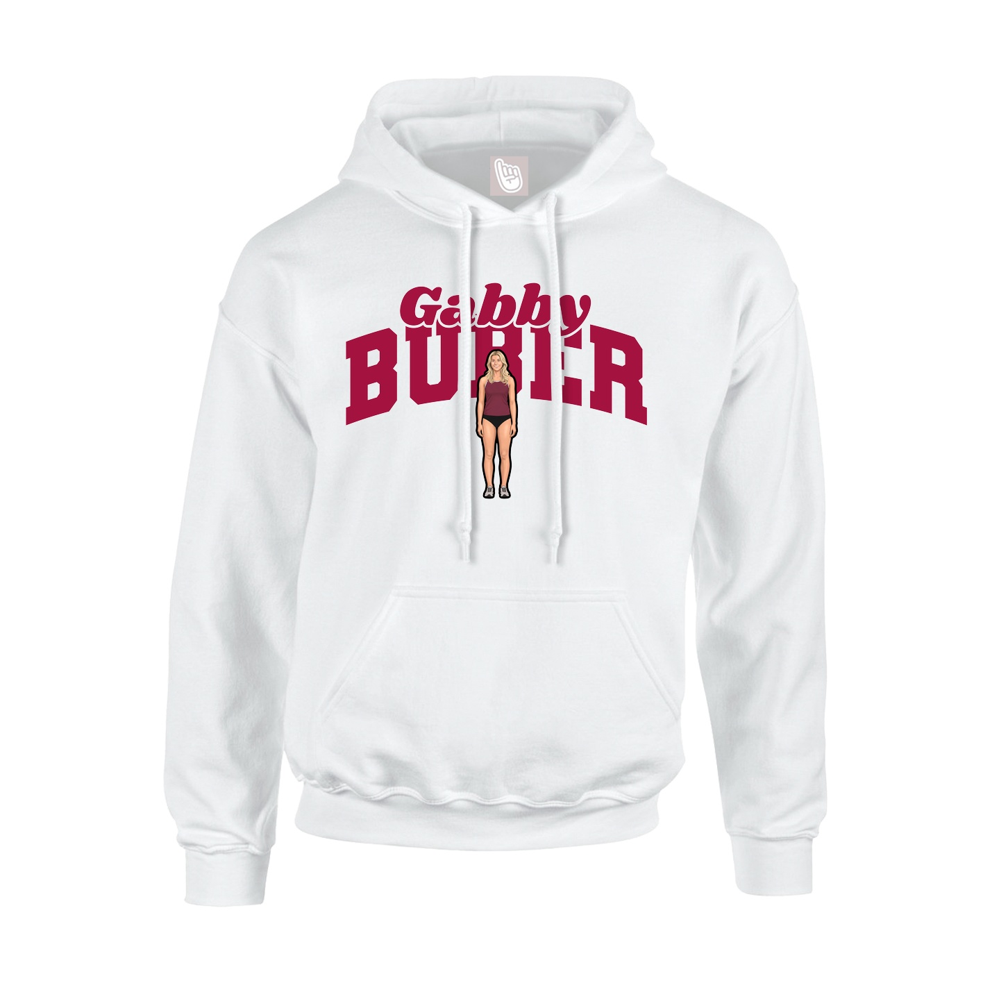 Youth Hoodie — Signature Arch in White