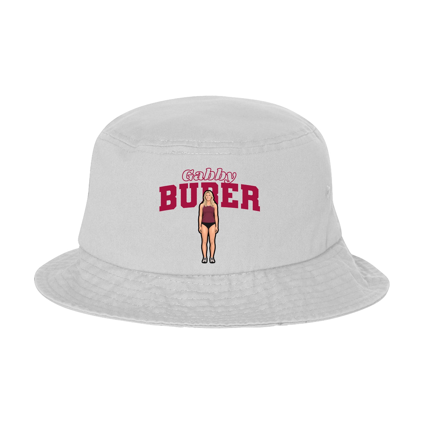 Bucket Cap — Name Arch in White