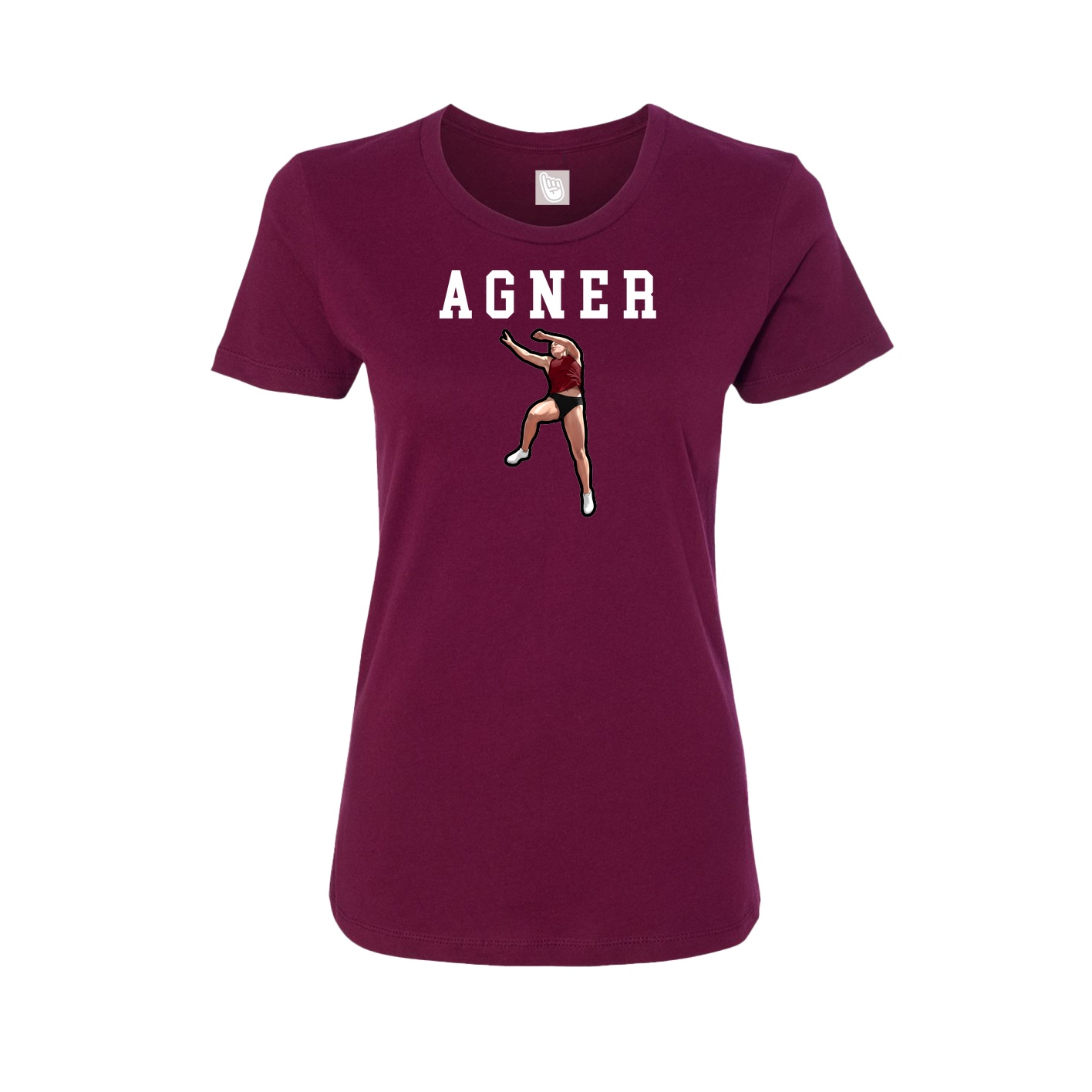 Fitted Women's Tee — Shirsey in Maroon