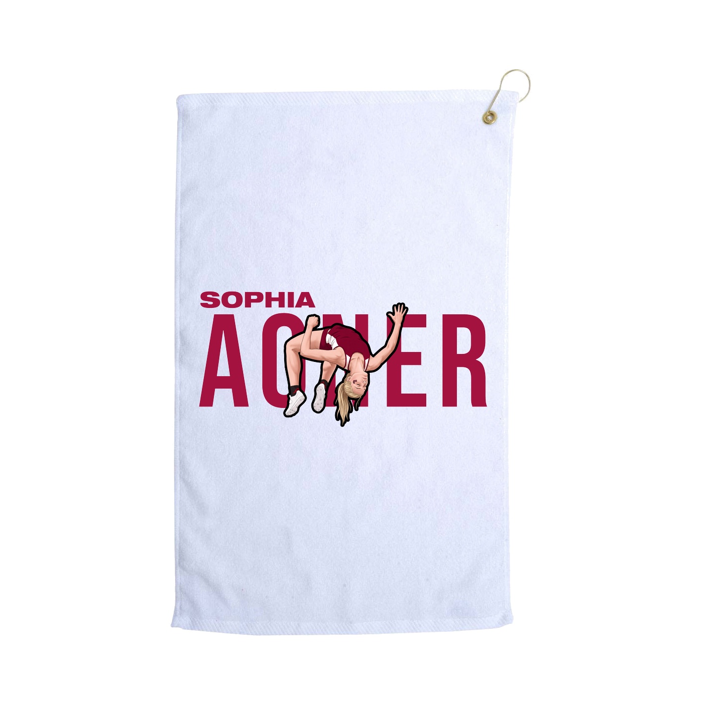 Golf Towel — Player Name in White