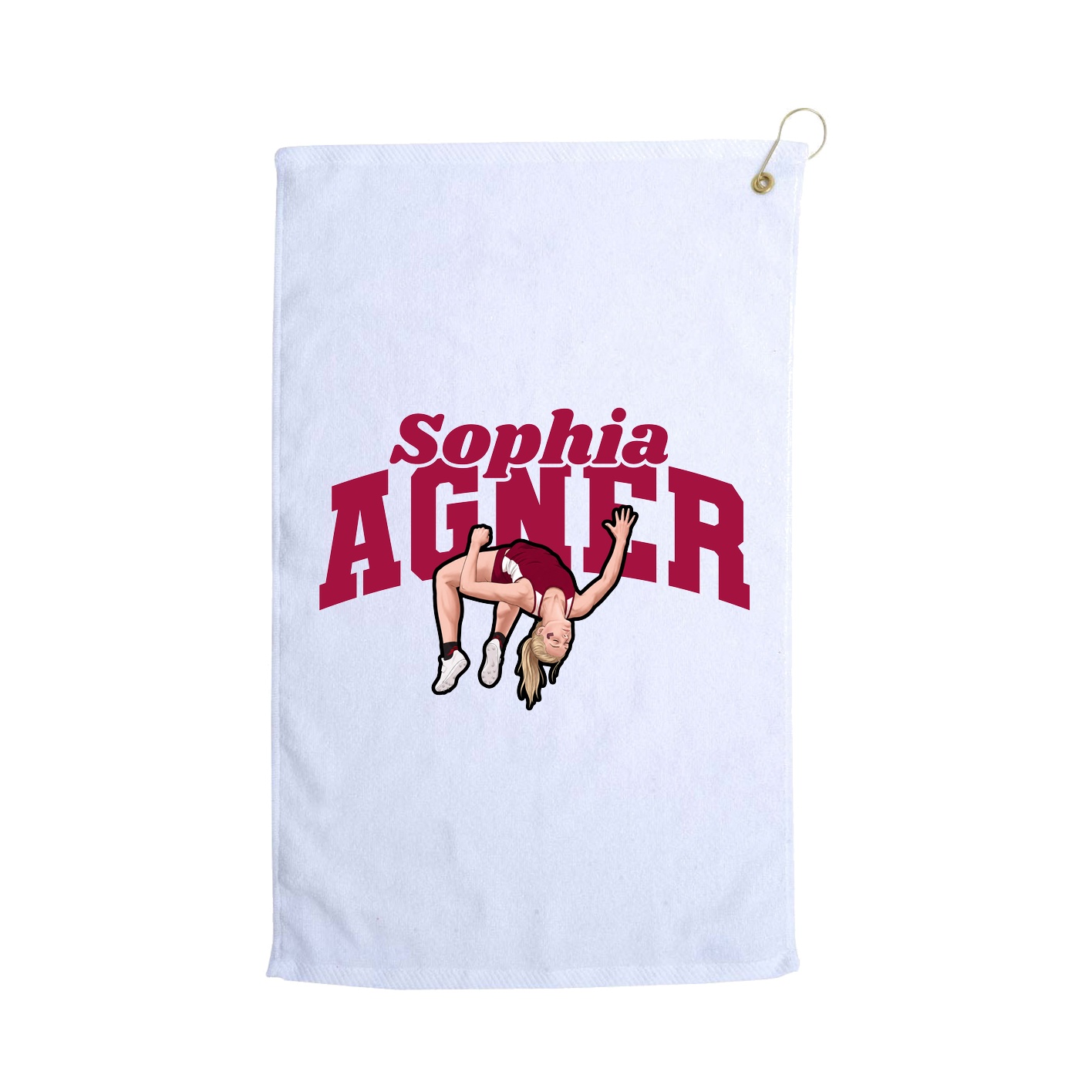 Golf Towel — Signature Arch in White