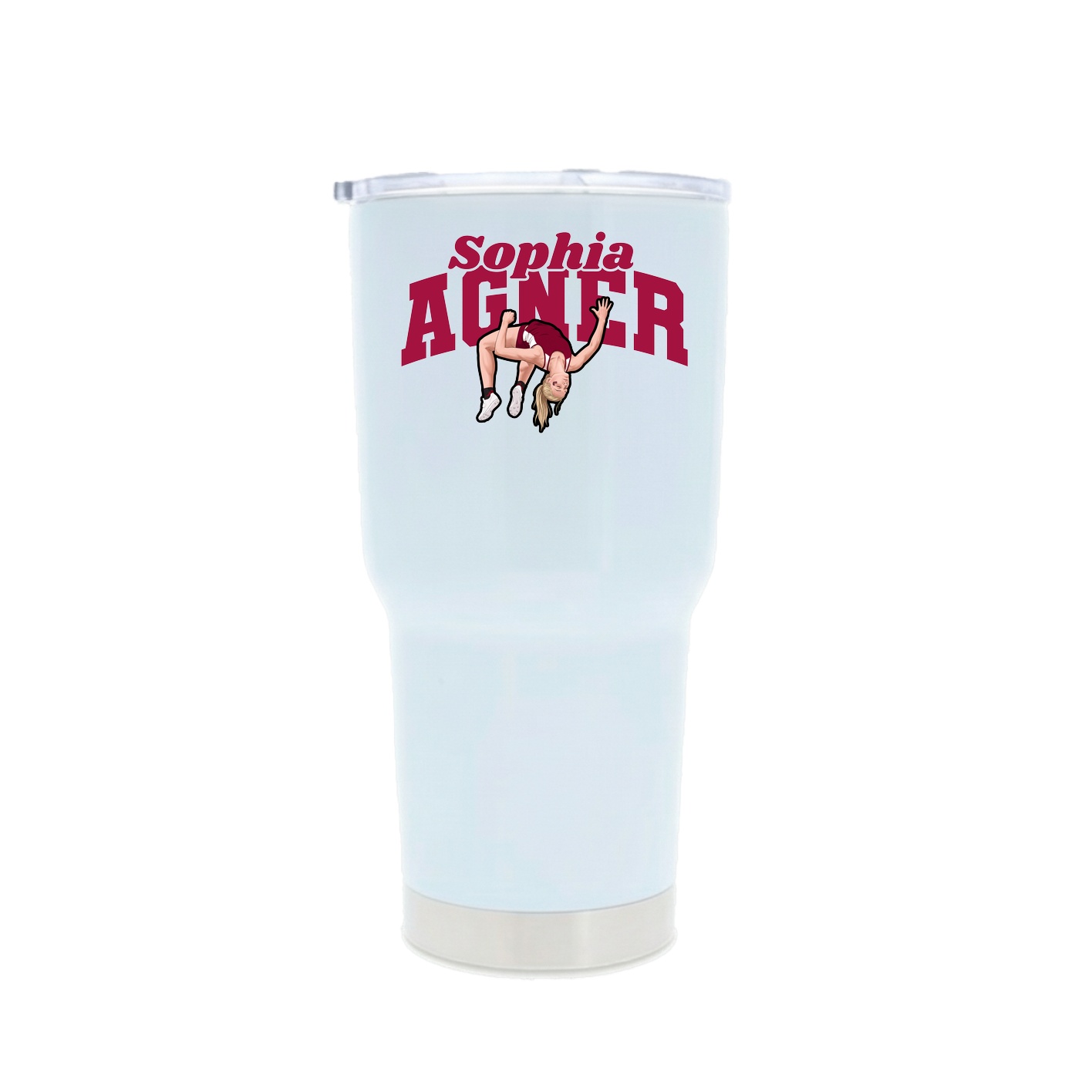 30oz Stainless Steel Tumbler — Signature Arch in White
