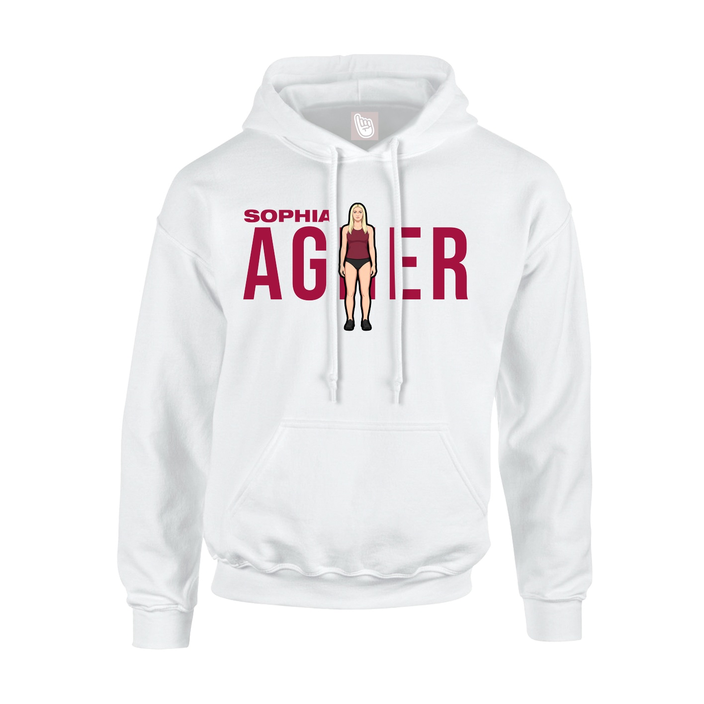 Hoodie — Player Name in White