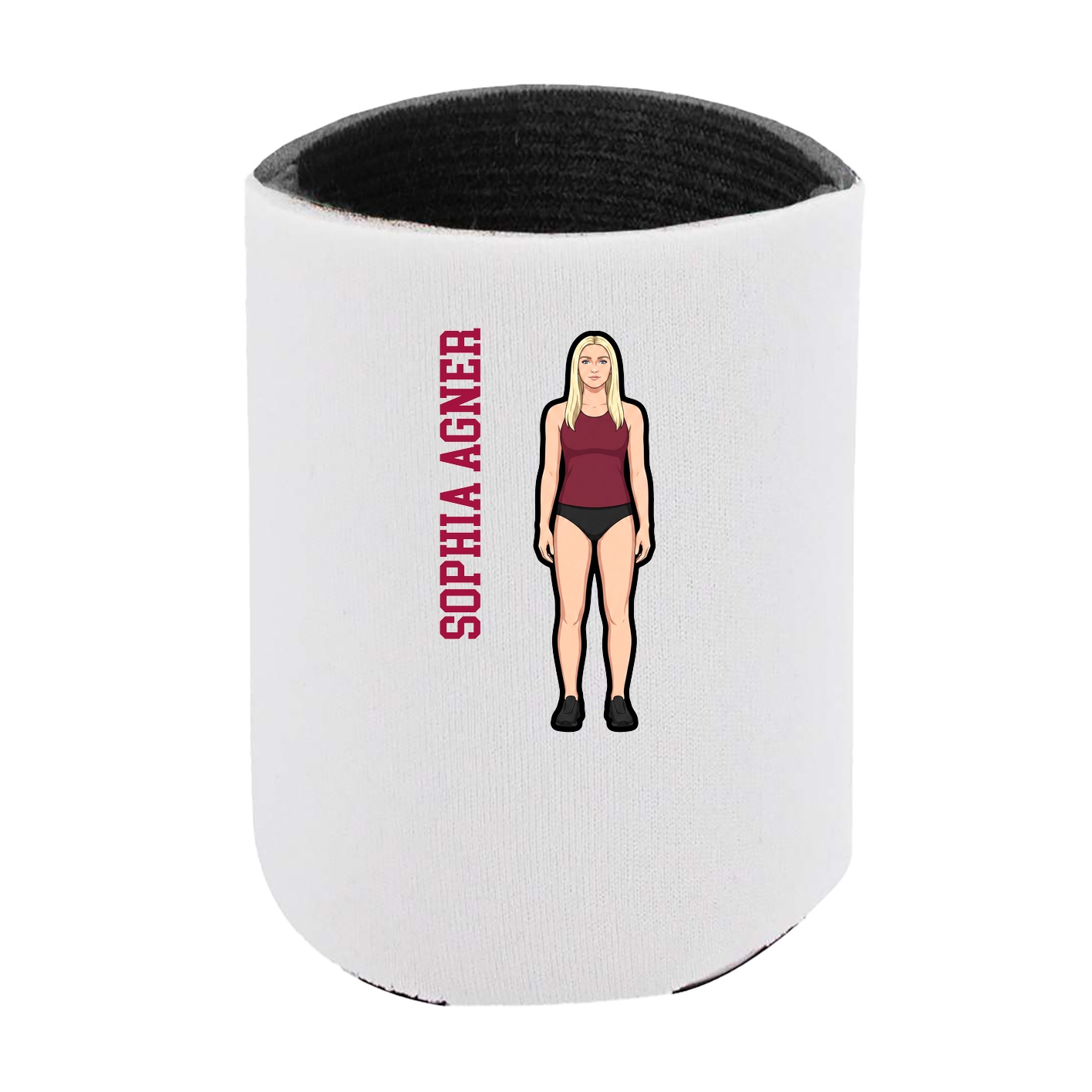 Can Holder — Name Vertical in White