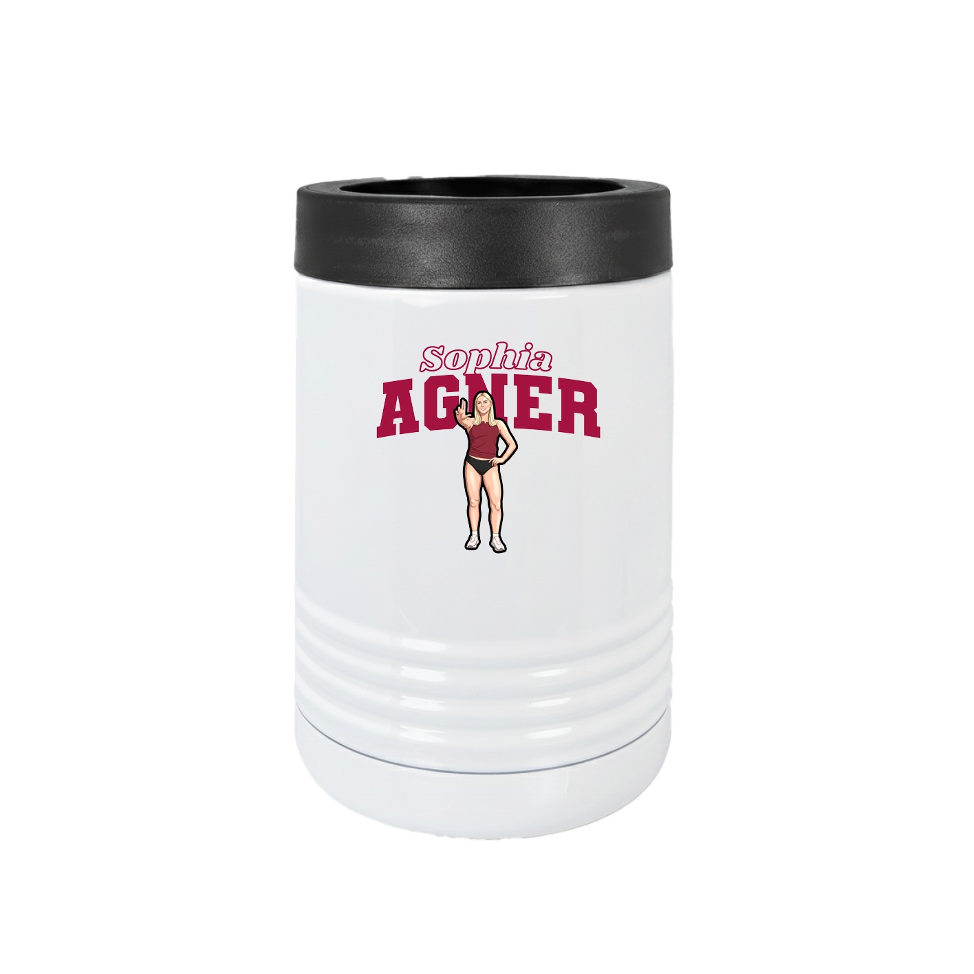 Beverage Holder — Name Arch in White