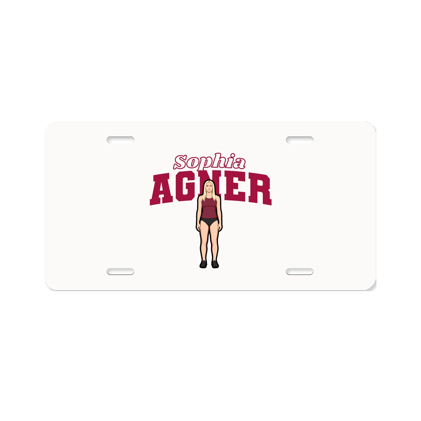 License Plate — Name Arch in Classic