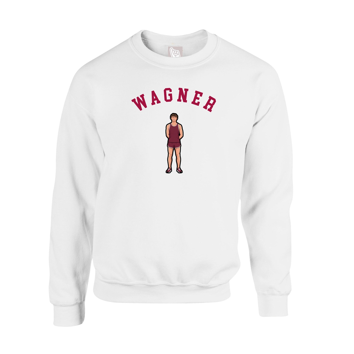 Fleece Crew — Shirsey Arch in White