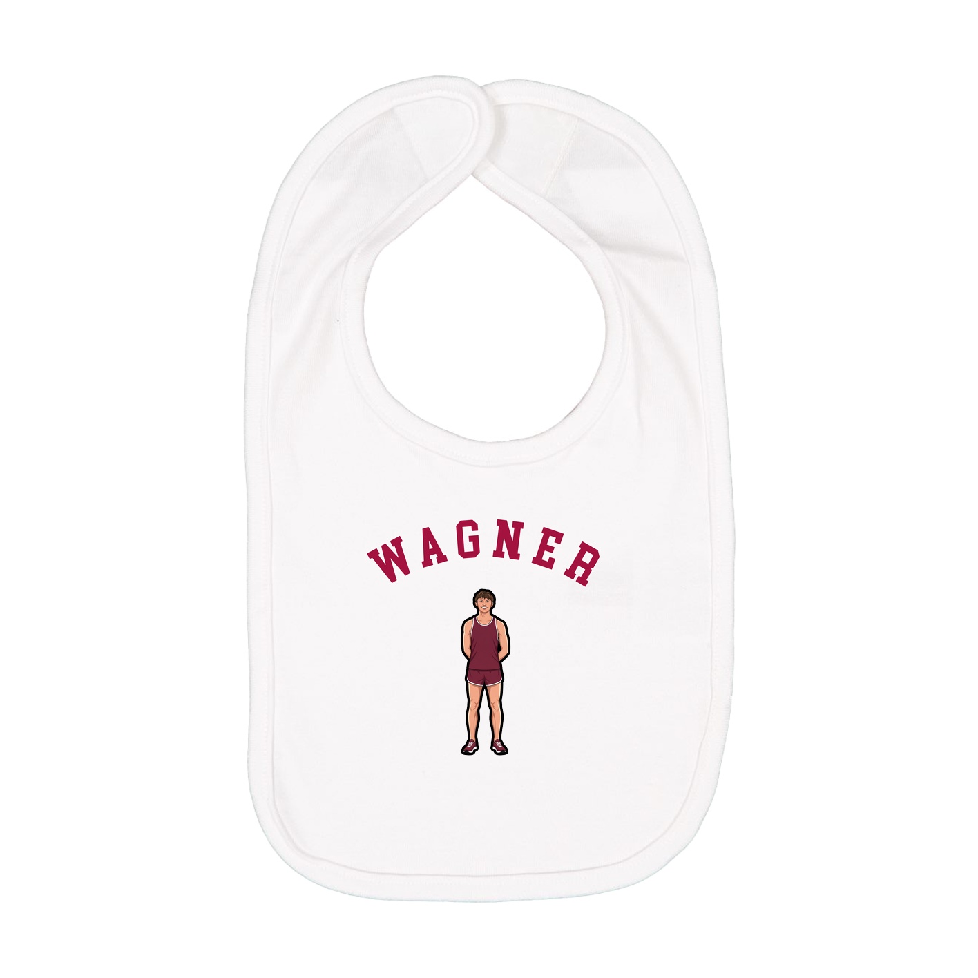 Infant Bib — Shirsey Arch in White
