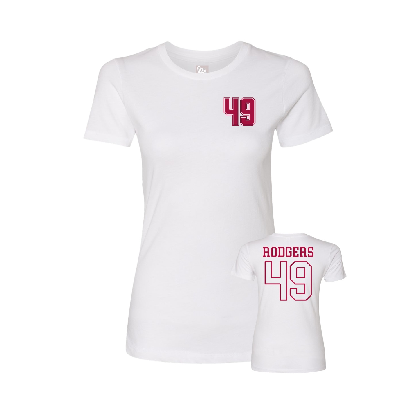 Womens Tee — Chest Back in White