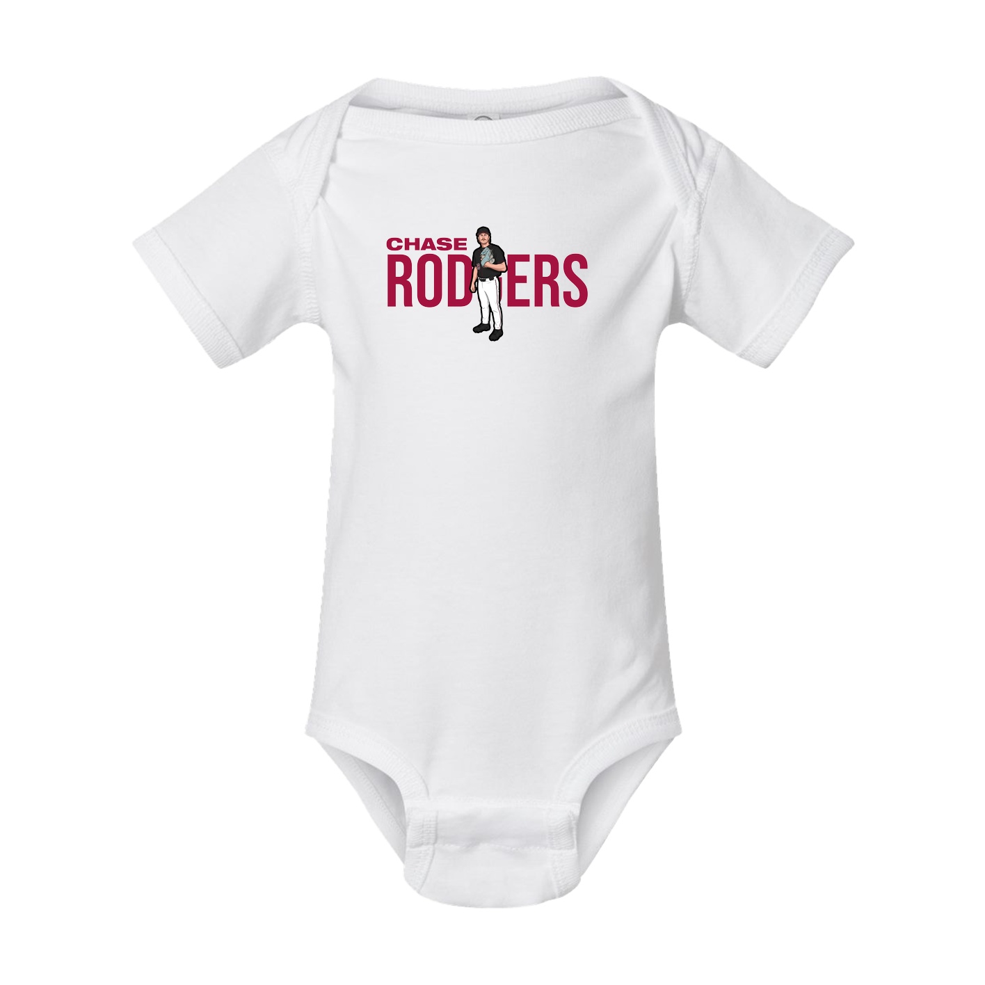 Baby Onesie — Player Name in White