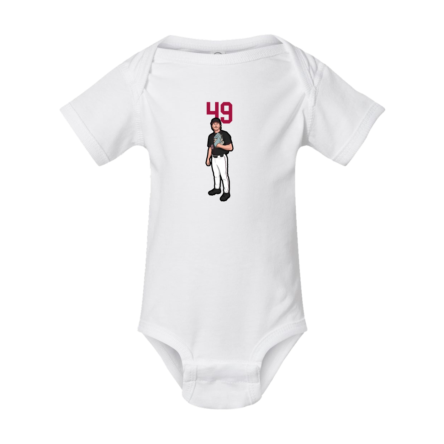 Baby Onesie — Number Top in White