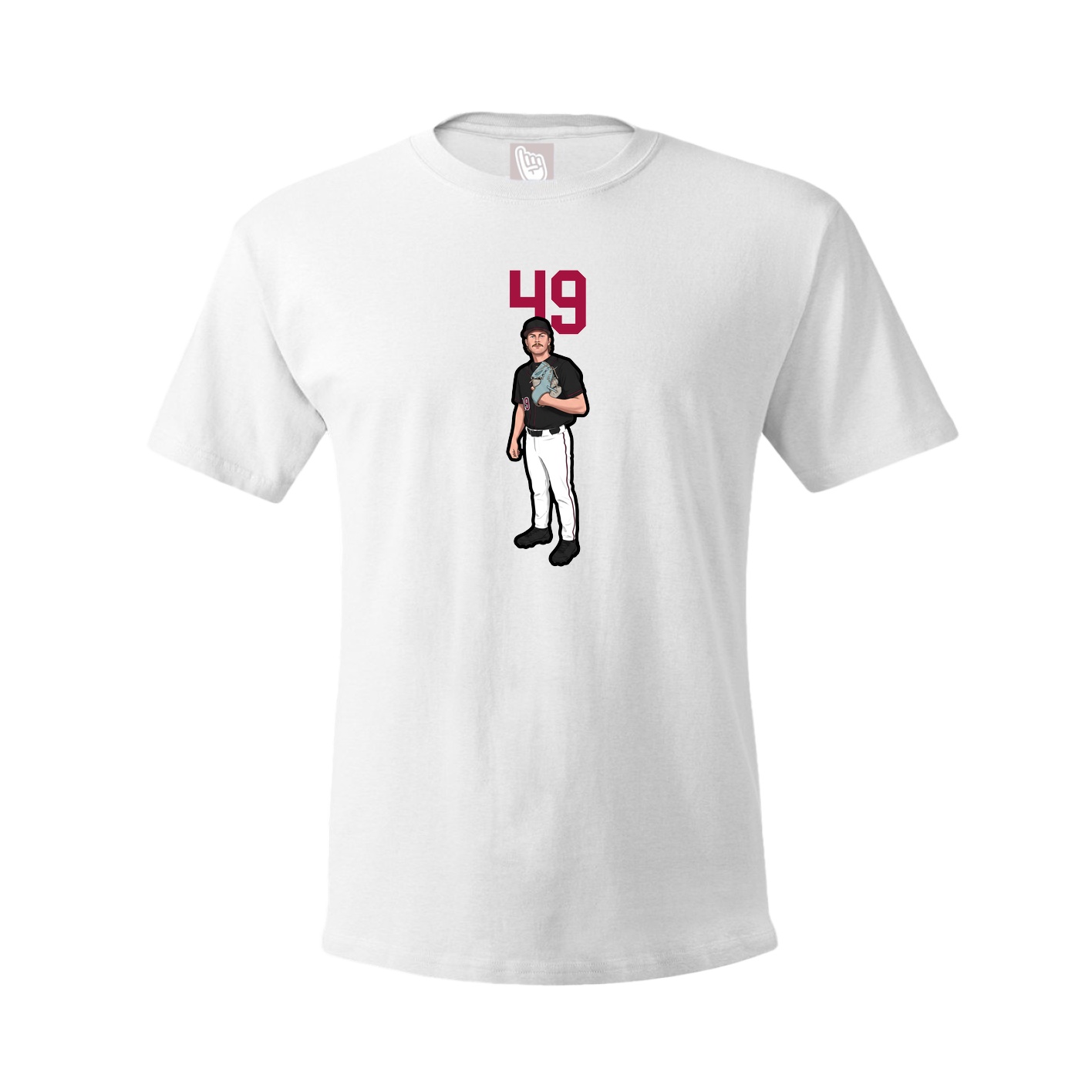 Youth Tee — Number Top in White