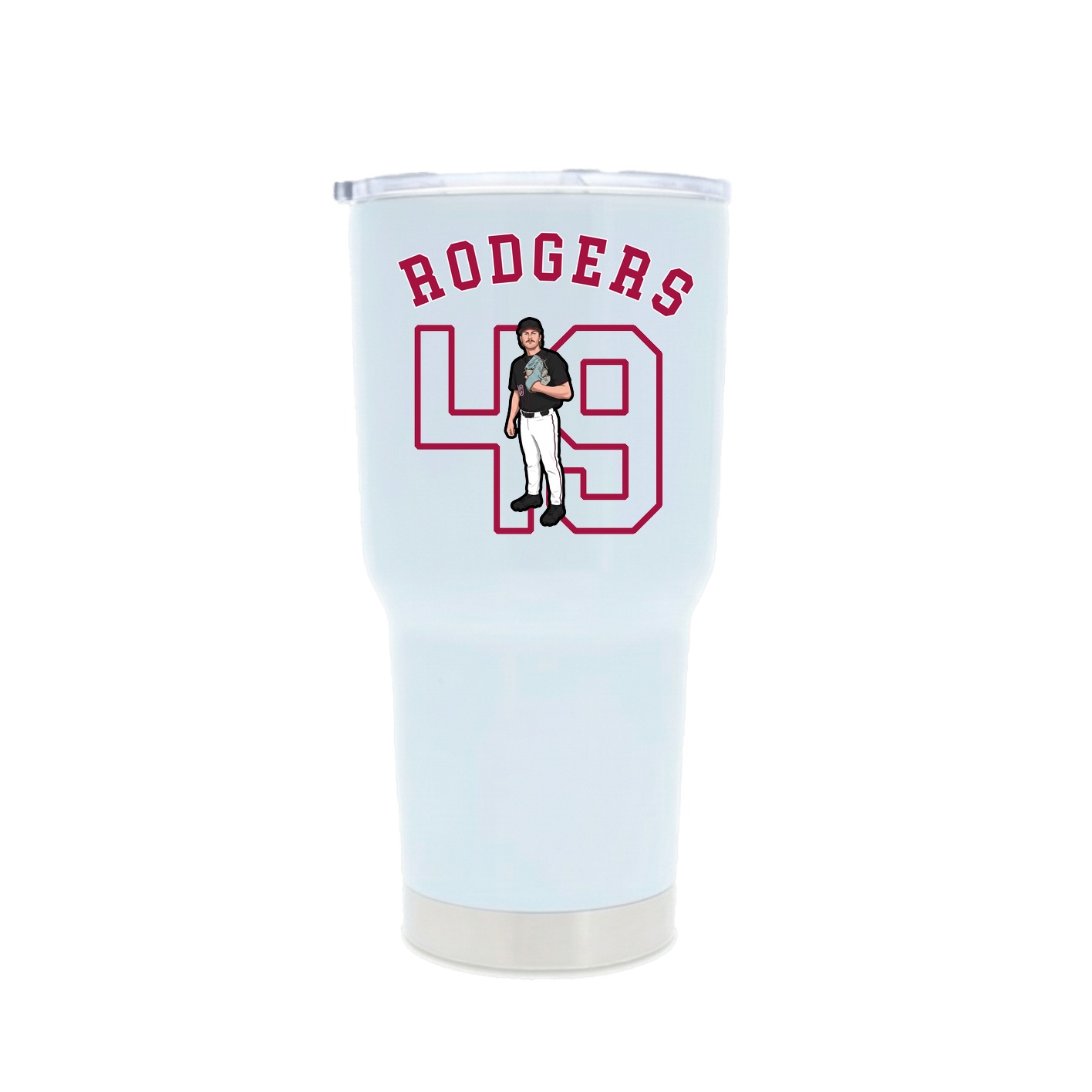 30oz Stainless Steel Tumbler — Shirsey Arch in White