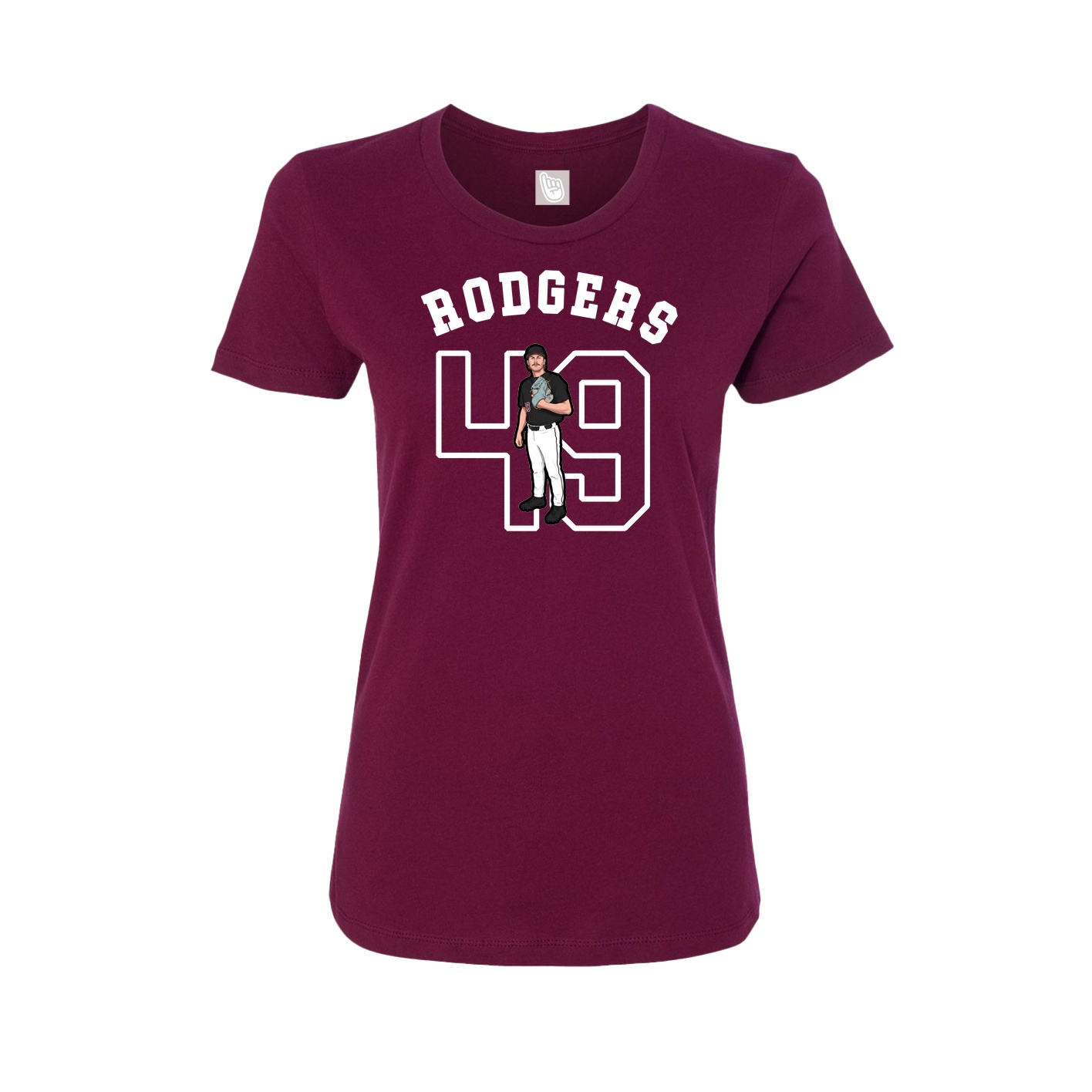 Fitted Women's Tee — Shirsey Arch in Maroon