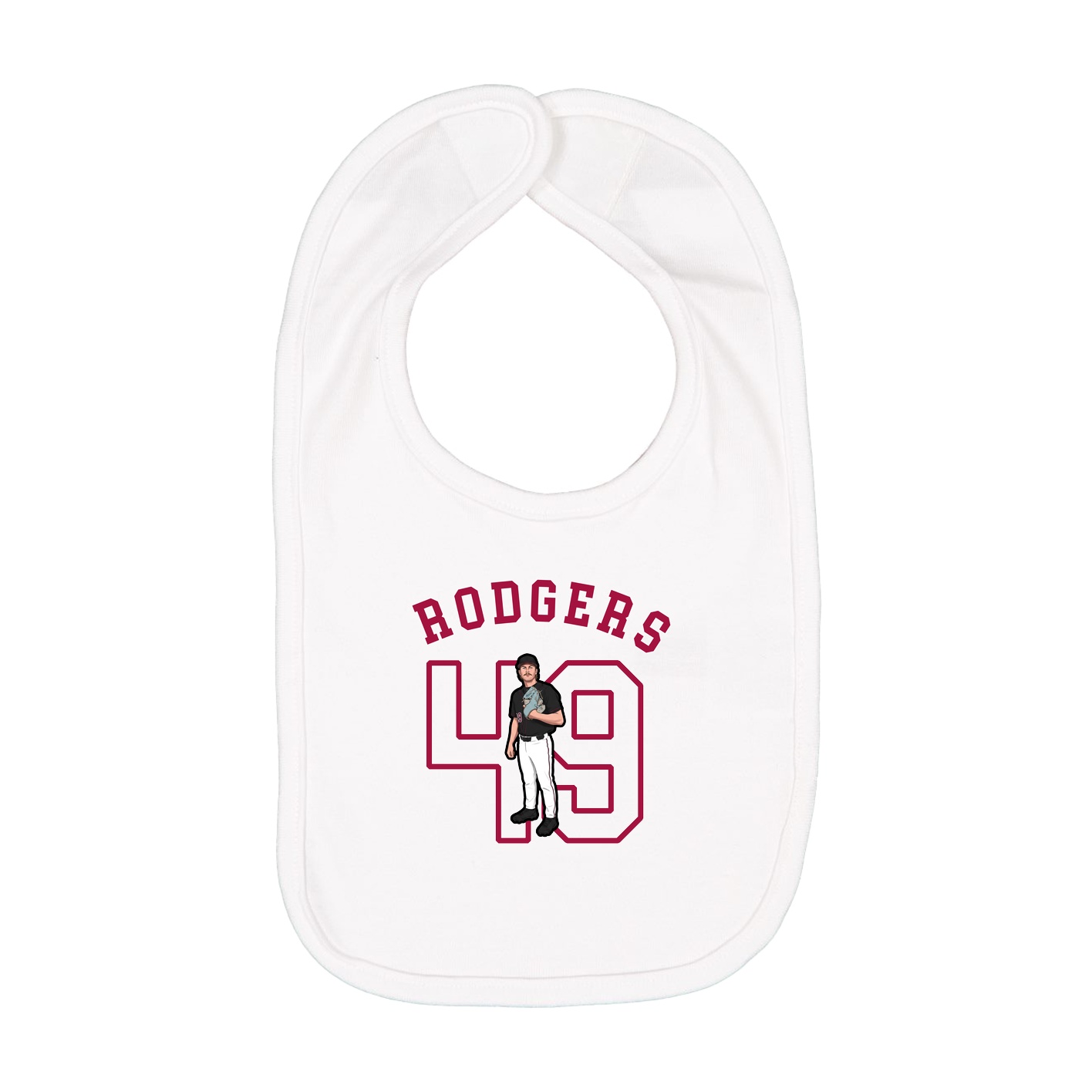Infant Bib — Shirsey Arch in White