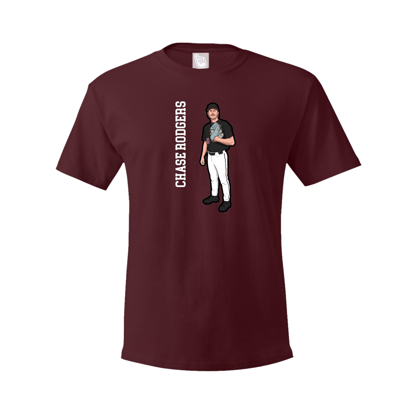Youth Tee — Name Vertical in Maroon