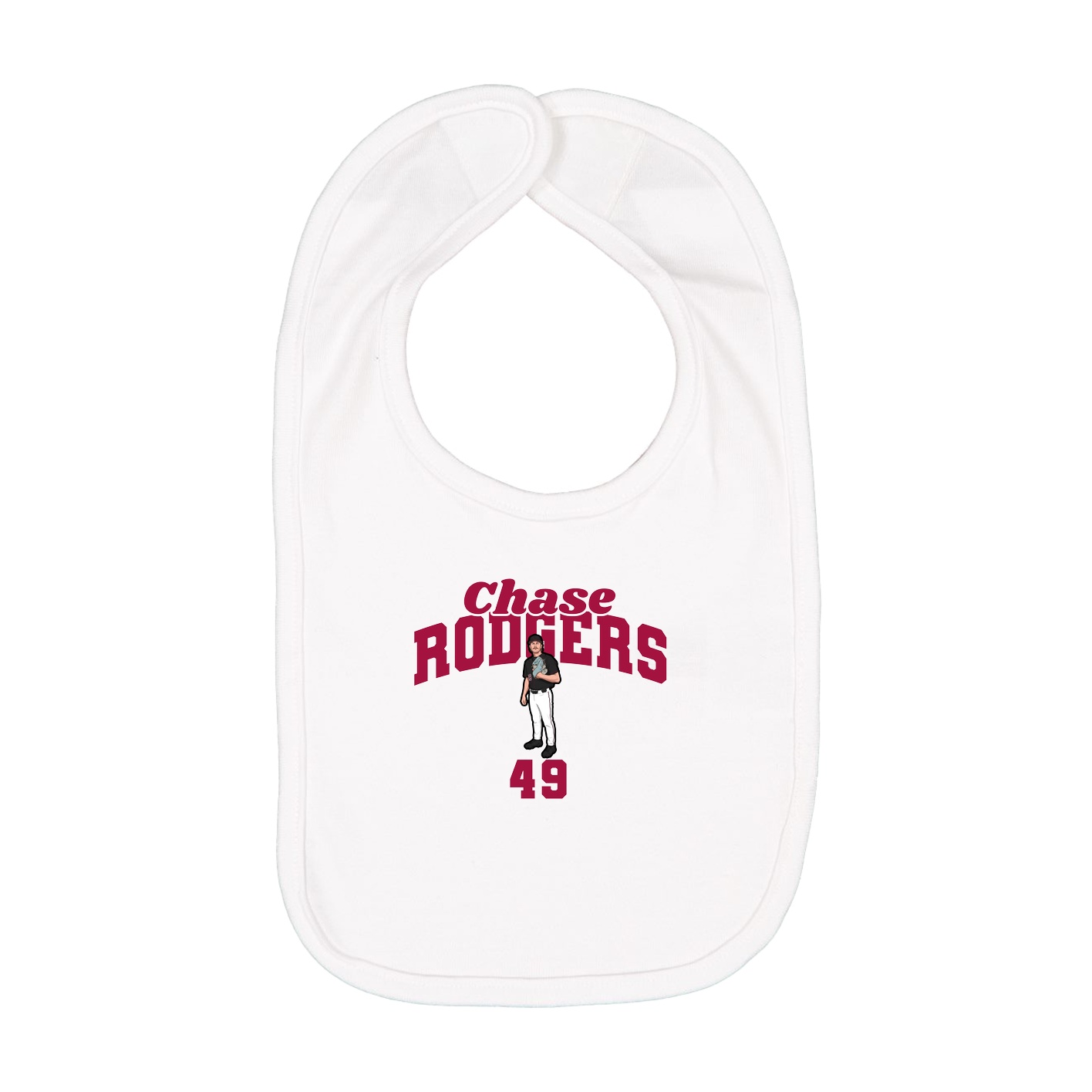Infant Bib — Signature Arch in White