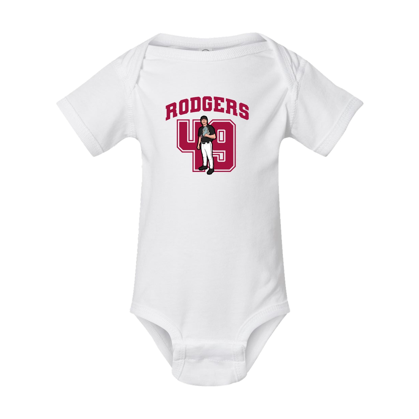 Baby Onesie — Number in White