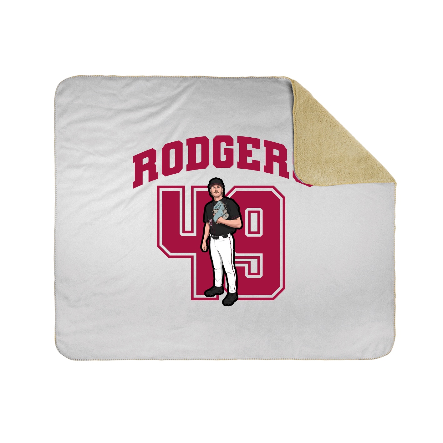 Throw Blanket — Number in White