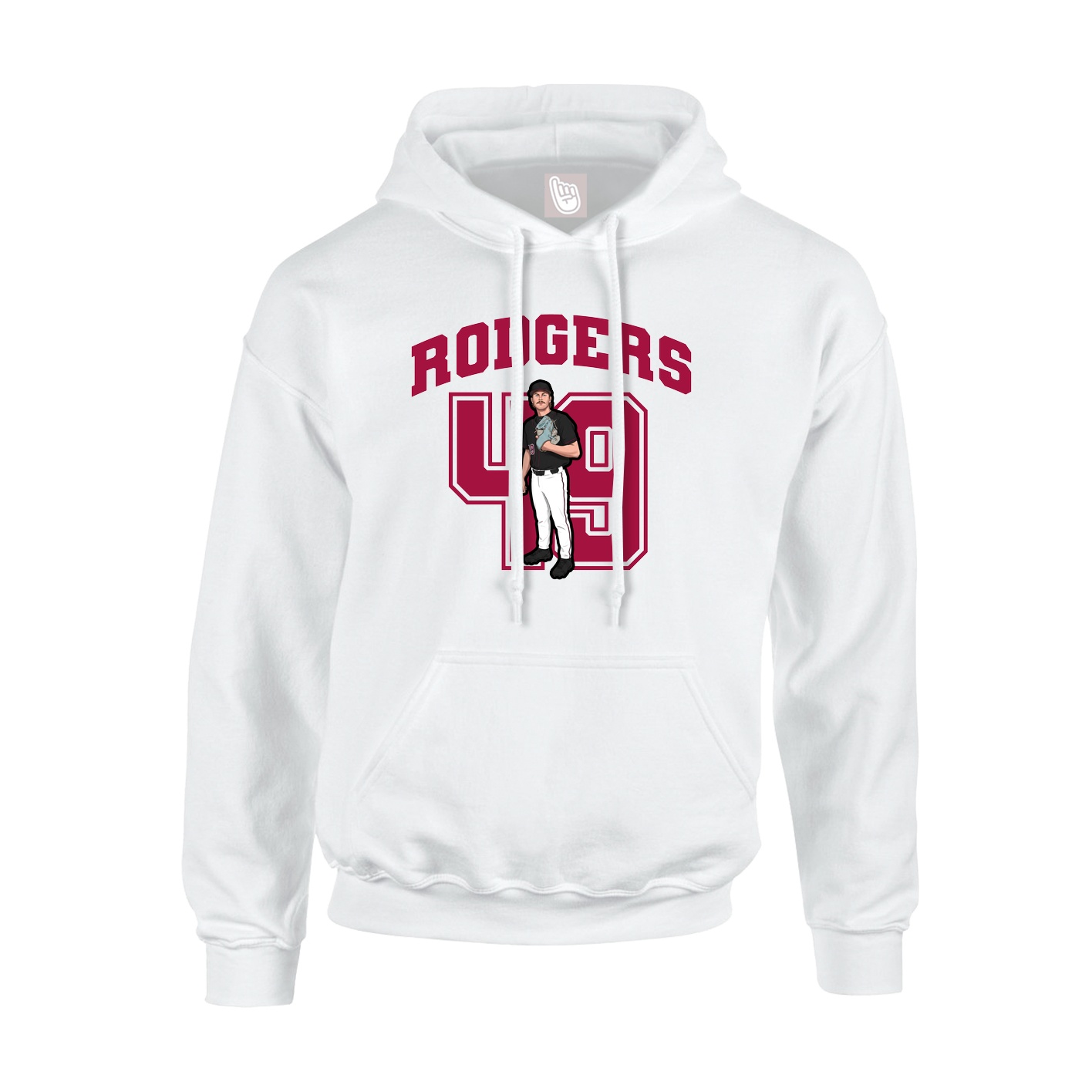 Youth Hoodie — Number in White