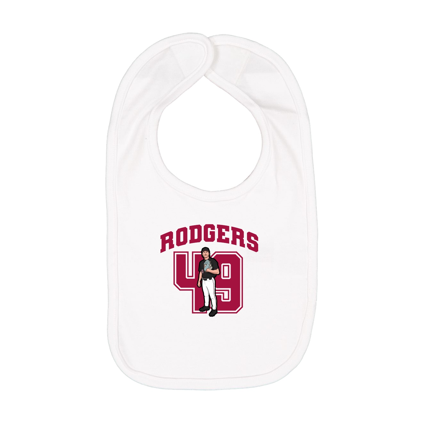 Infant Bib — Number in White