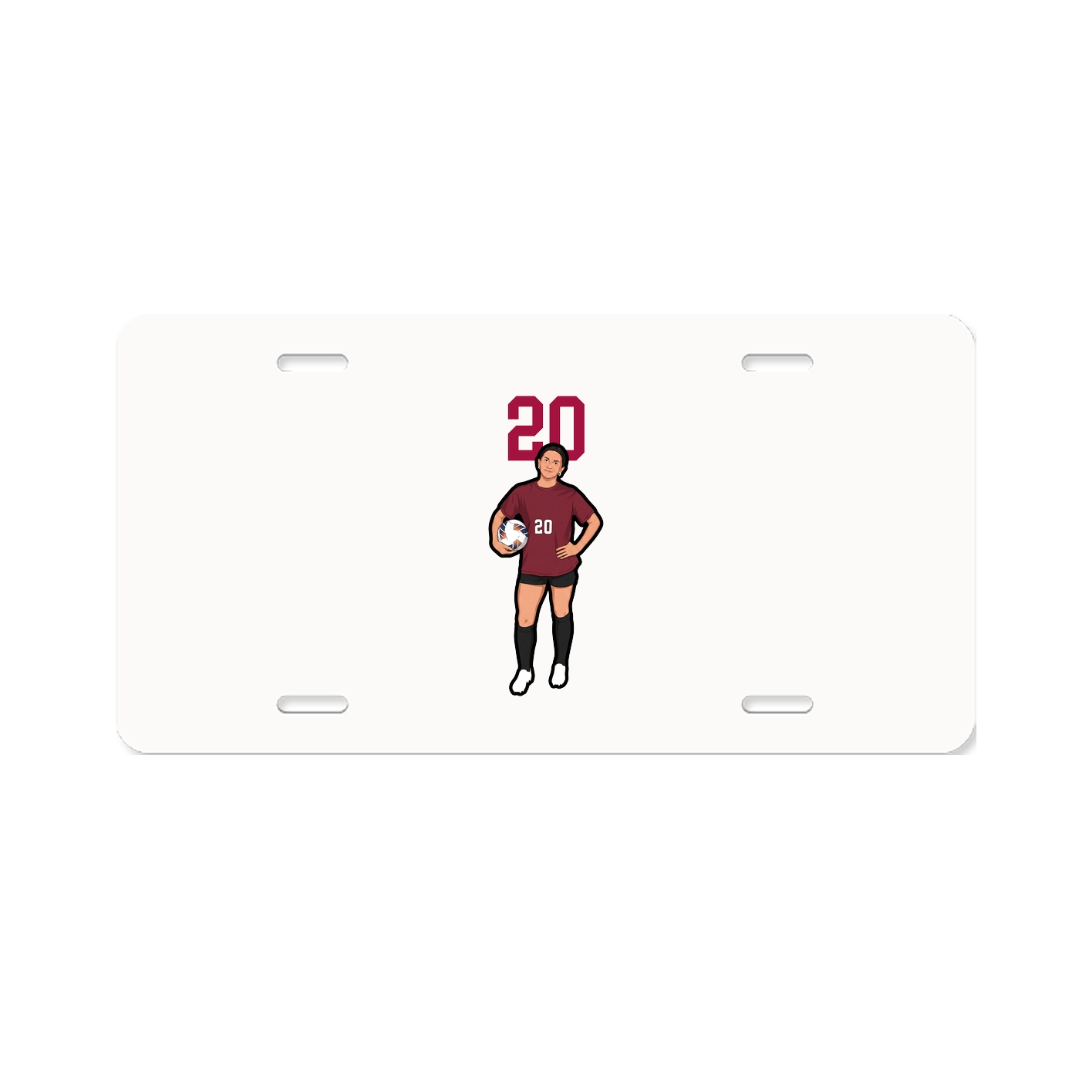 License Plate — Number Top in Classic