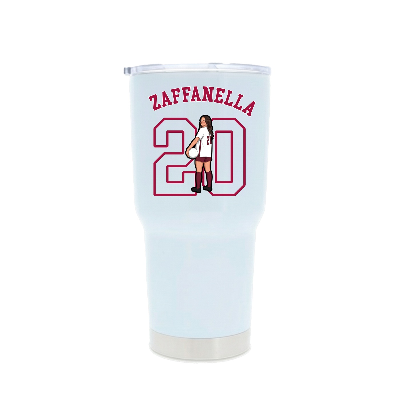 30oz Stainless Steel Tumbler — Shirsey Arch in White