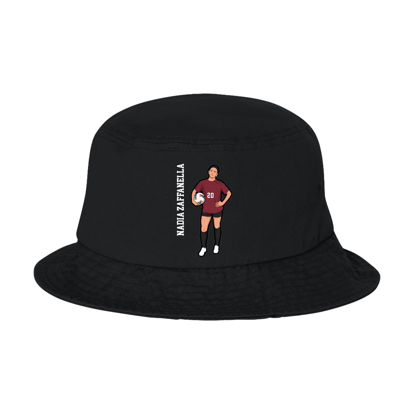 Bucket Cap — Name Vertical in Black