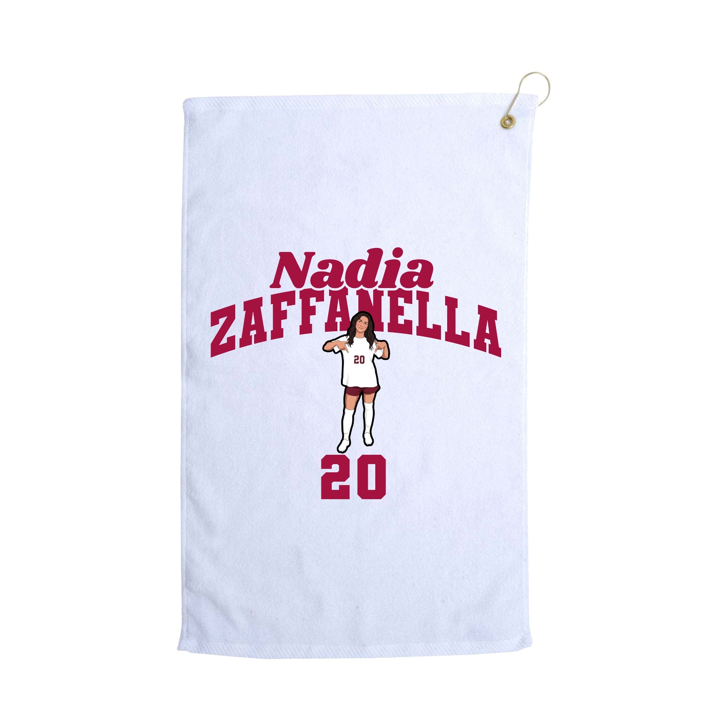 Golf Towel — Signature Arch in White