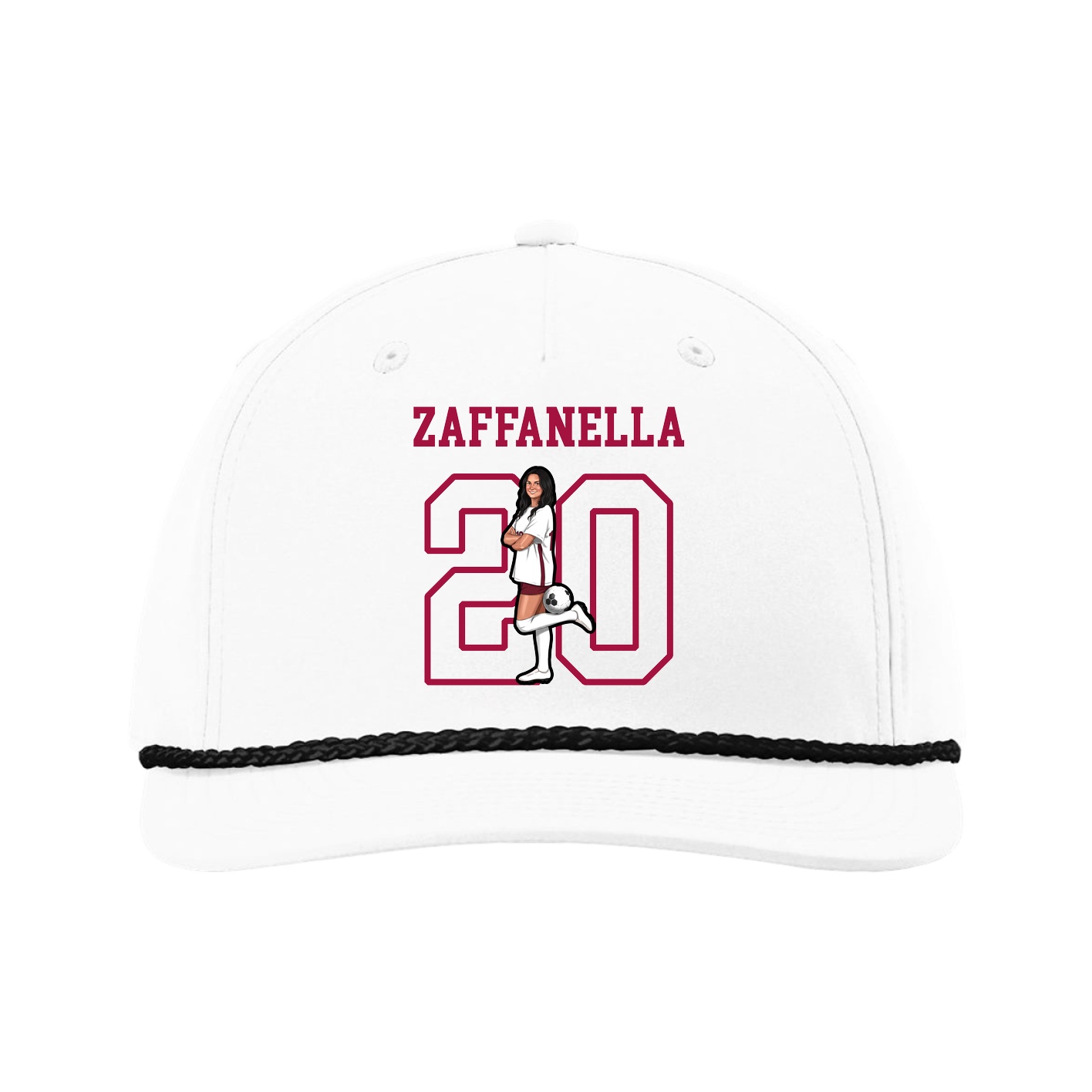Five-Panel Classic Rope Cap — Shirsey in White