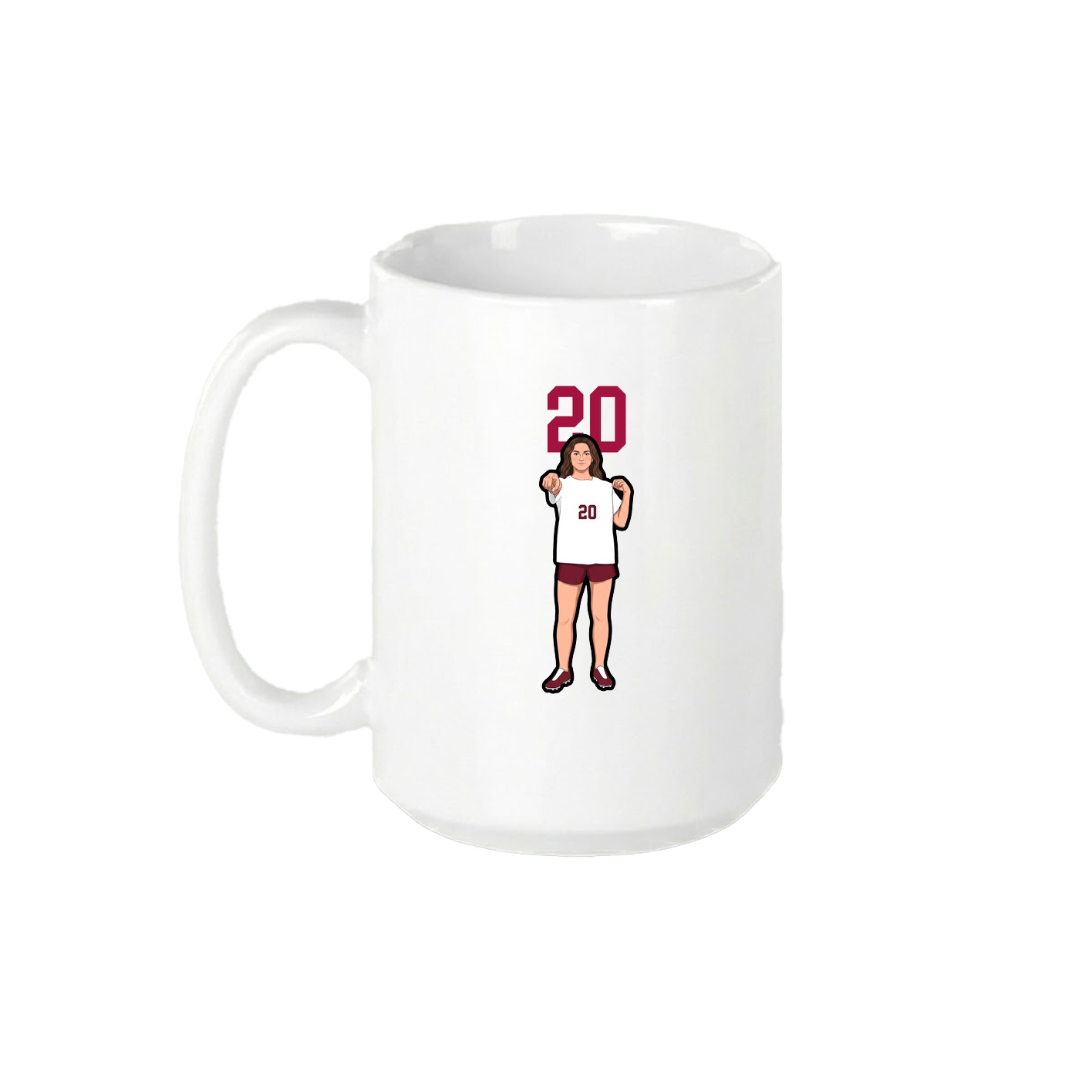15oz Coffee Mug — Number Top in White