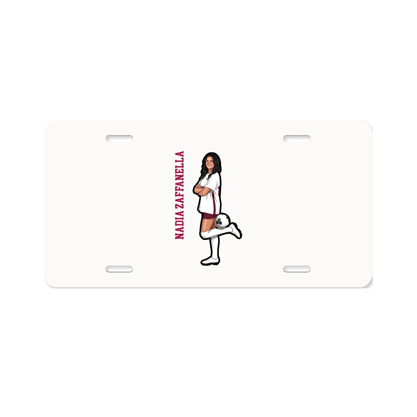 License Plate — Name Vertical in Classic