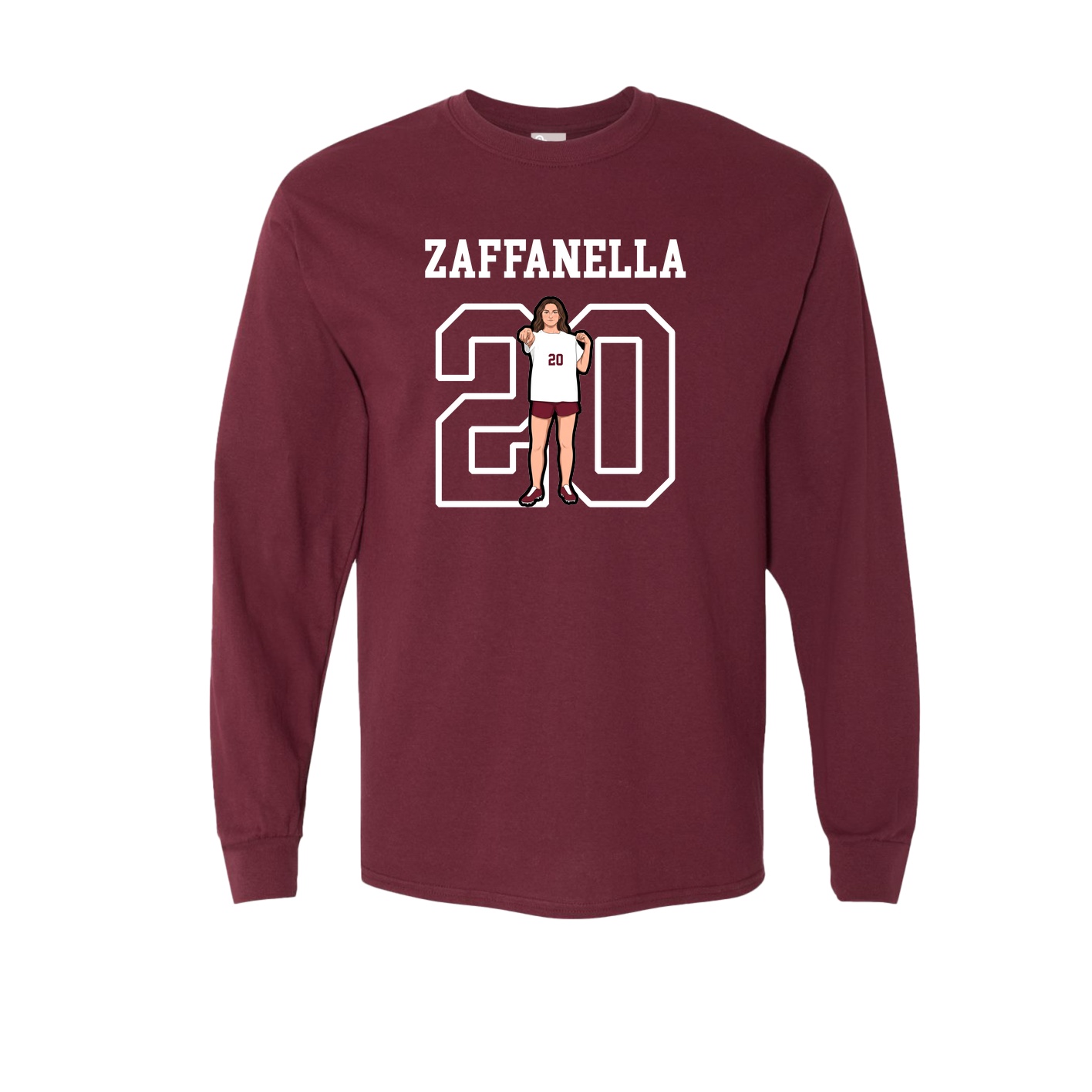 Long Sleeve Tee — Shirsey in Maroon