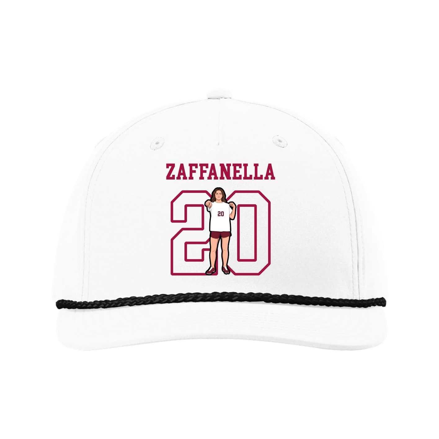 Five-Panel Classic Rope Cap — Shirsey in White