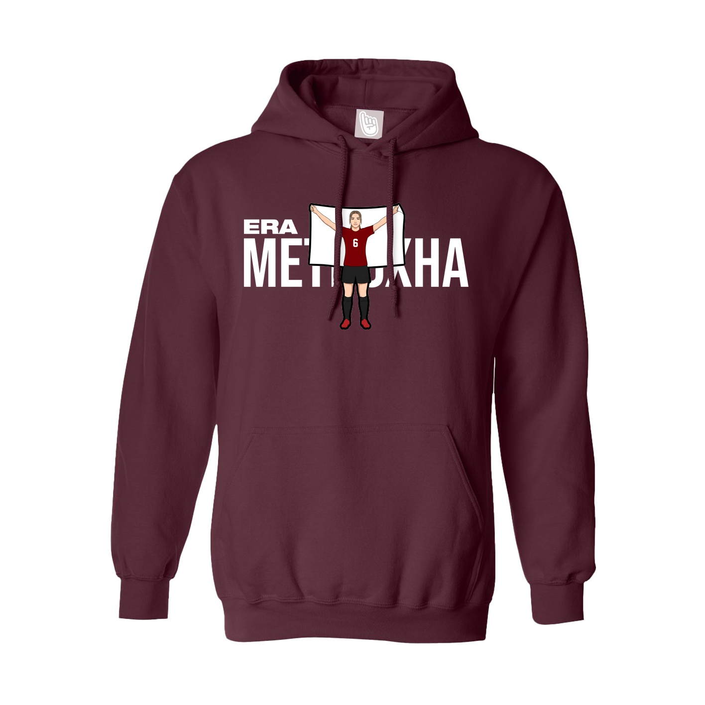 Youth Hoodie — Player Name in Maroon