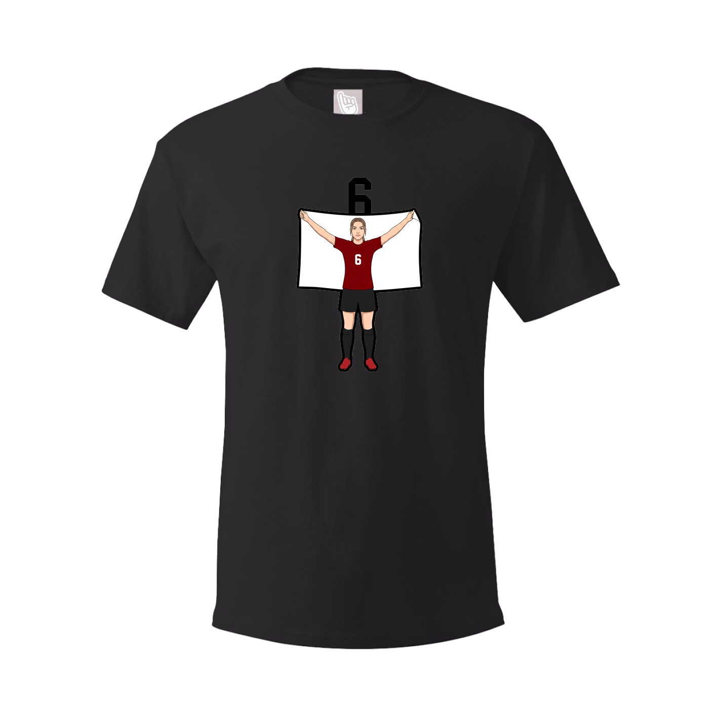 Youth Tee — Number Top in Black