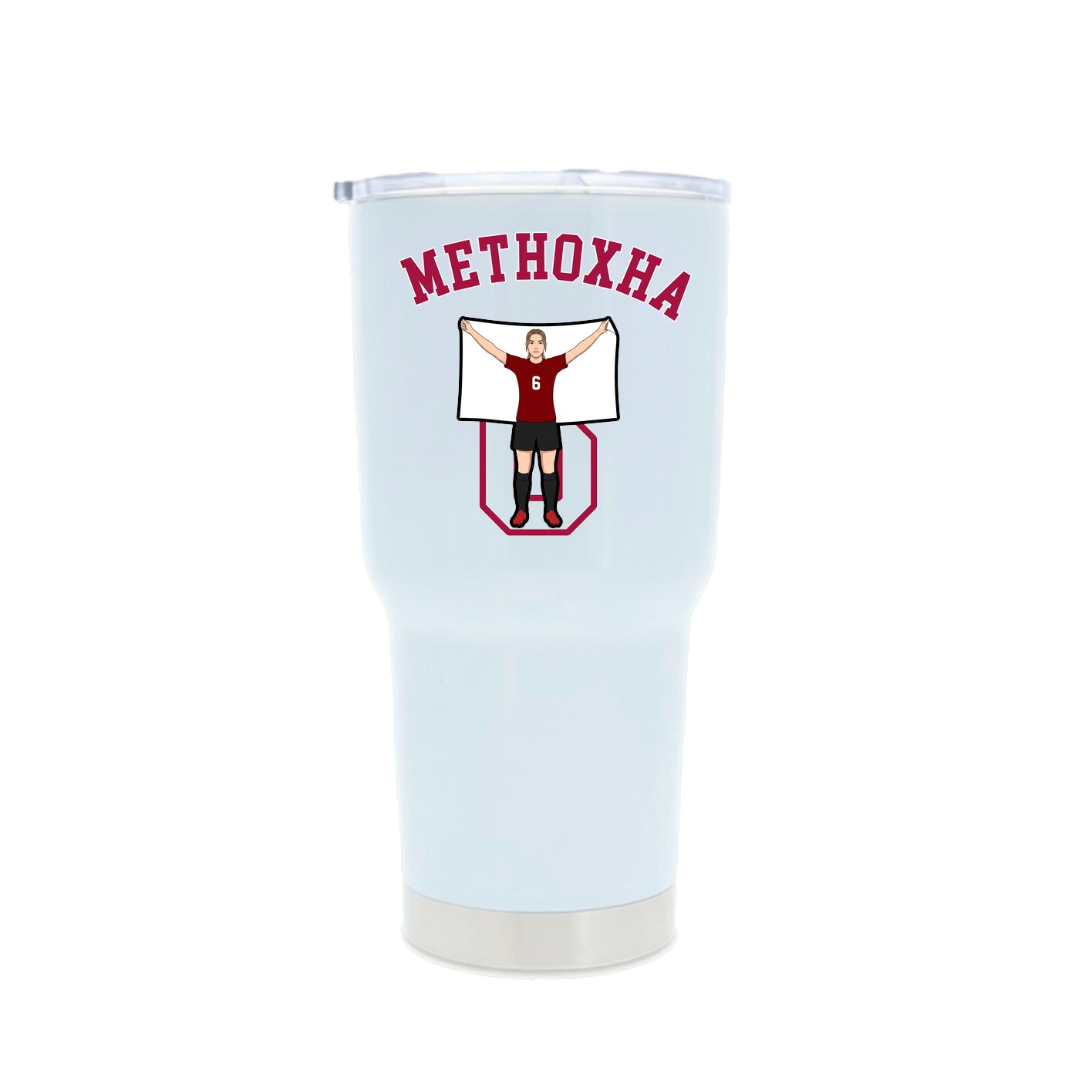 30oz Stainless Steel Tumbler — Shirsey Arch in White