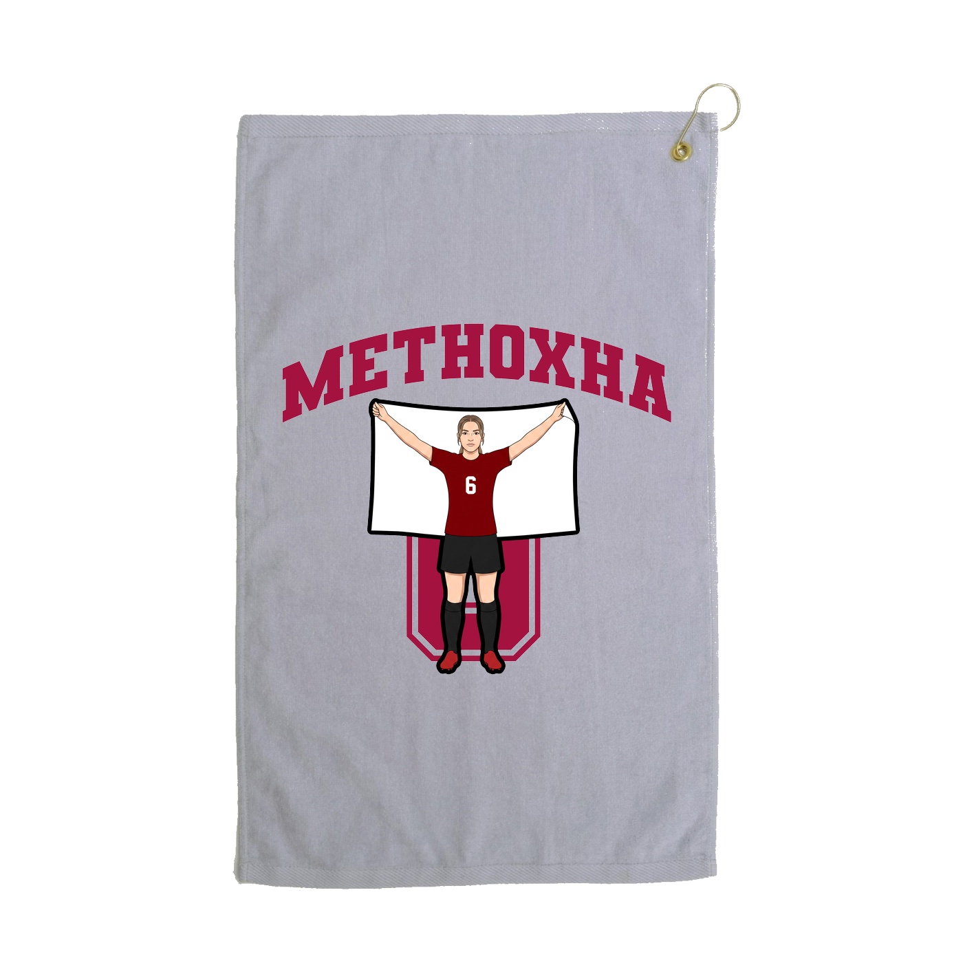 Golf Towel — Number in Grey