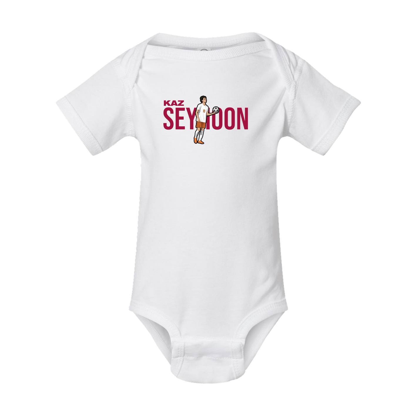 Baby Onesie — Player Name in White