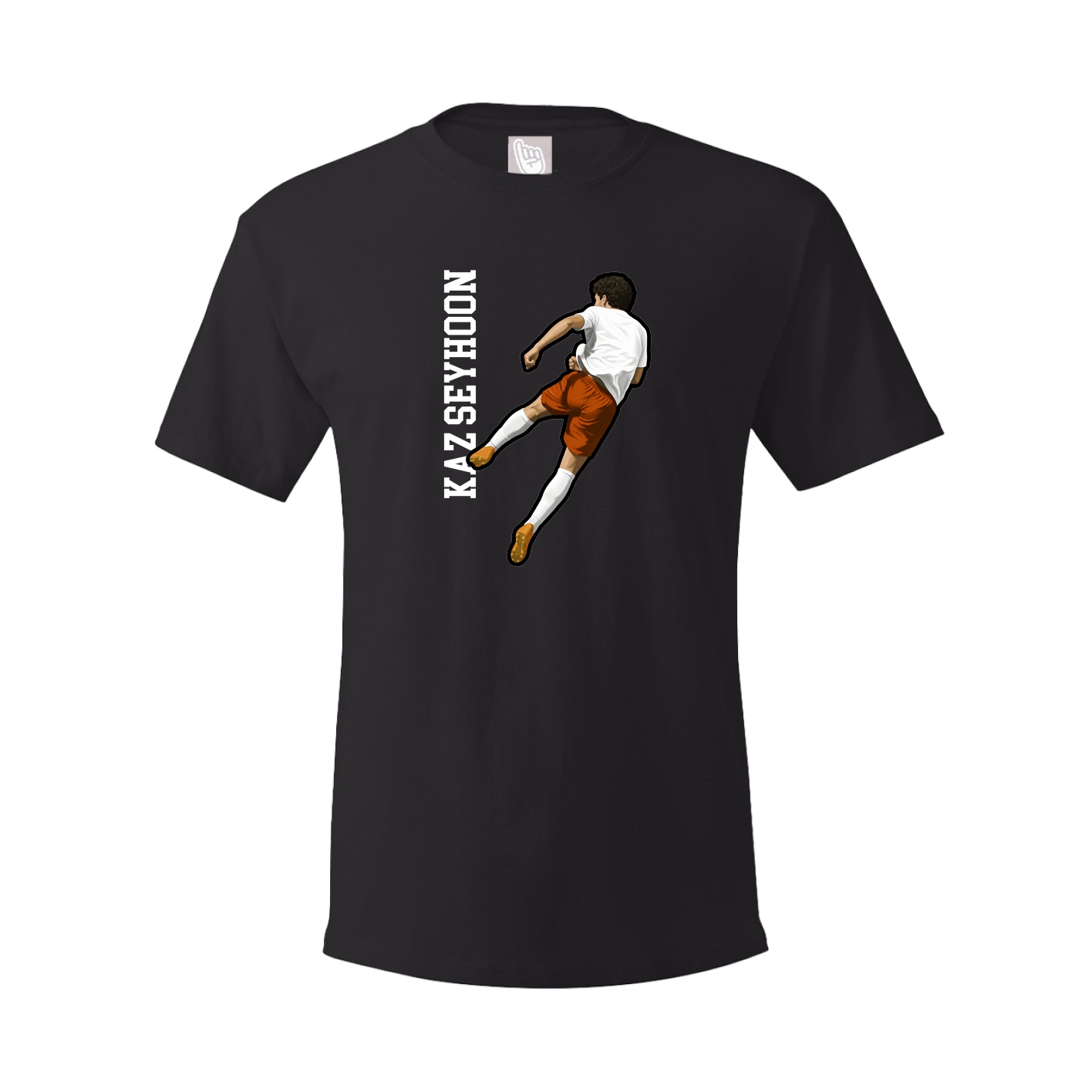 Youth Tee — Name Vertical in Black