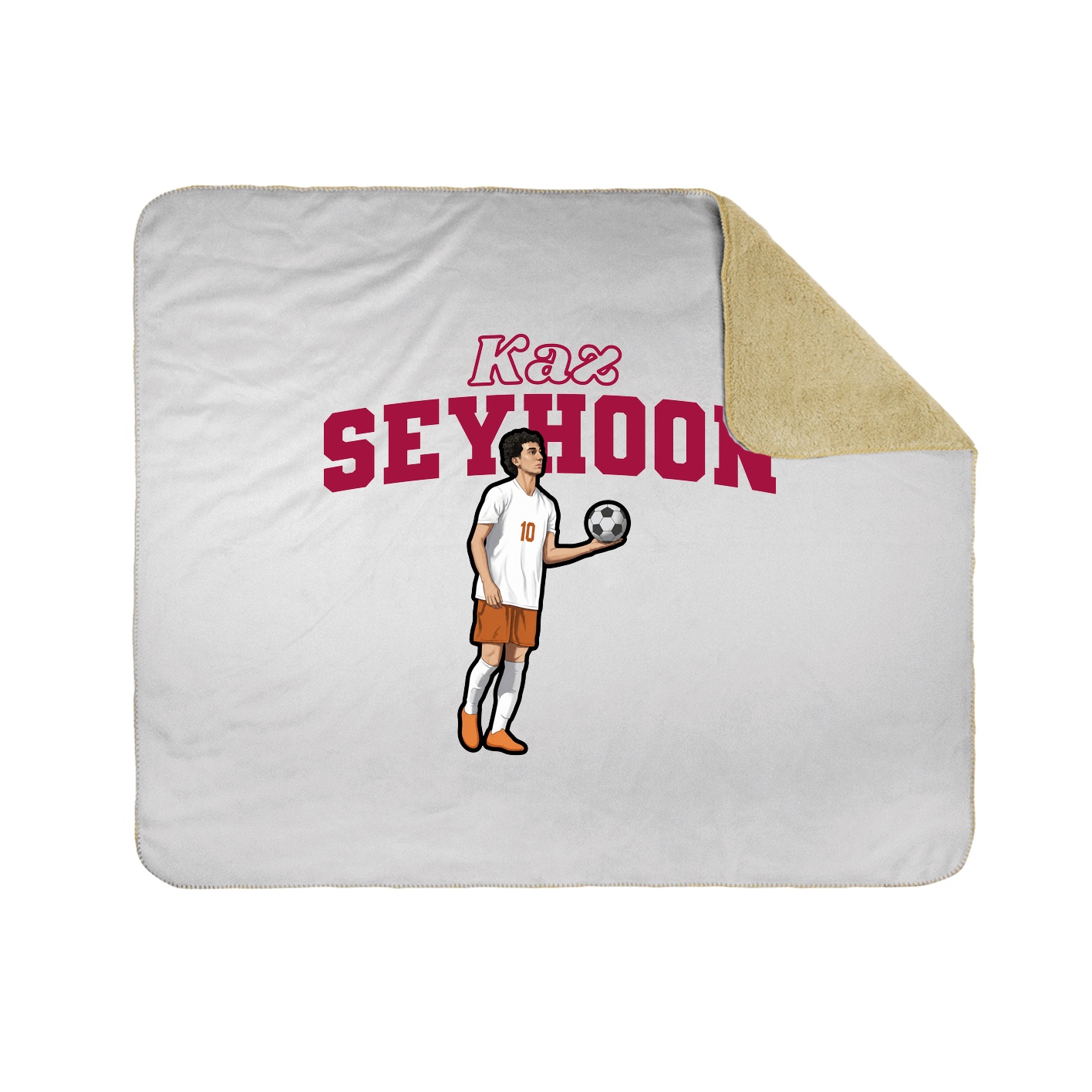 Throw Blanket — Name Arch in White