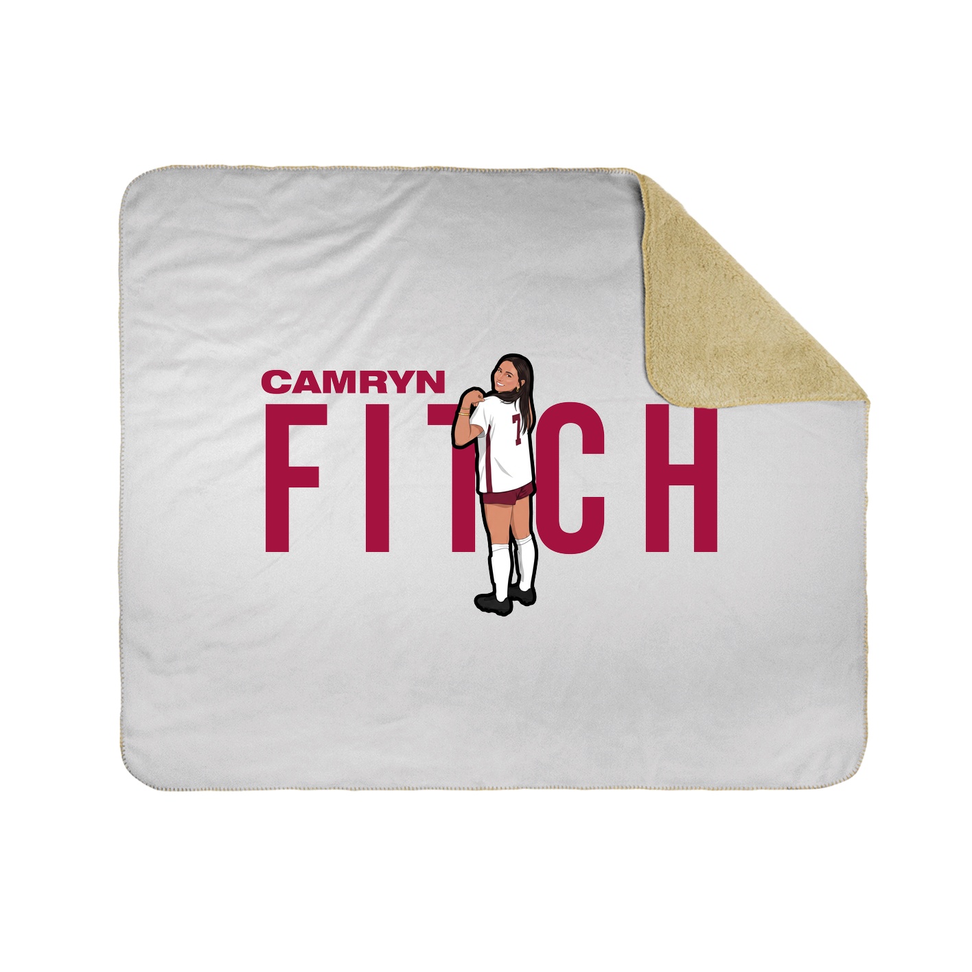Throw Blanket — Player Name in White
