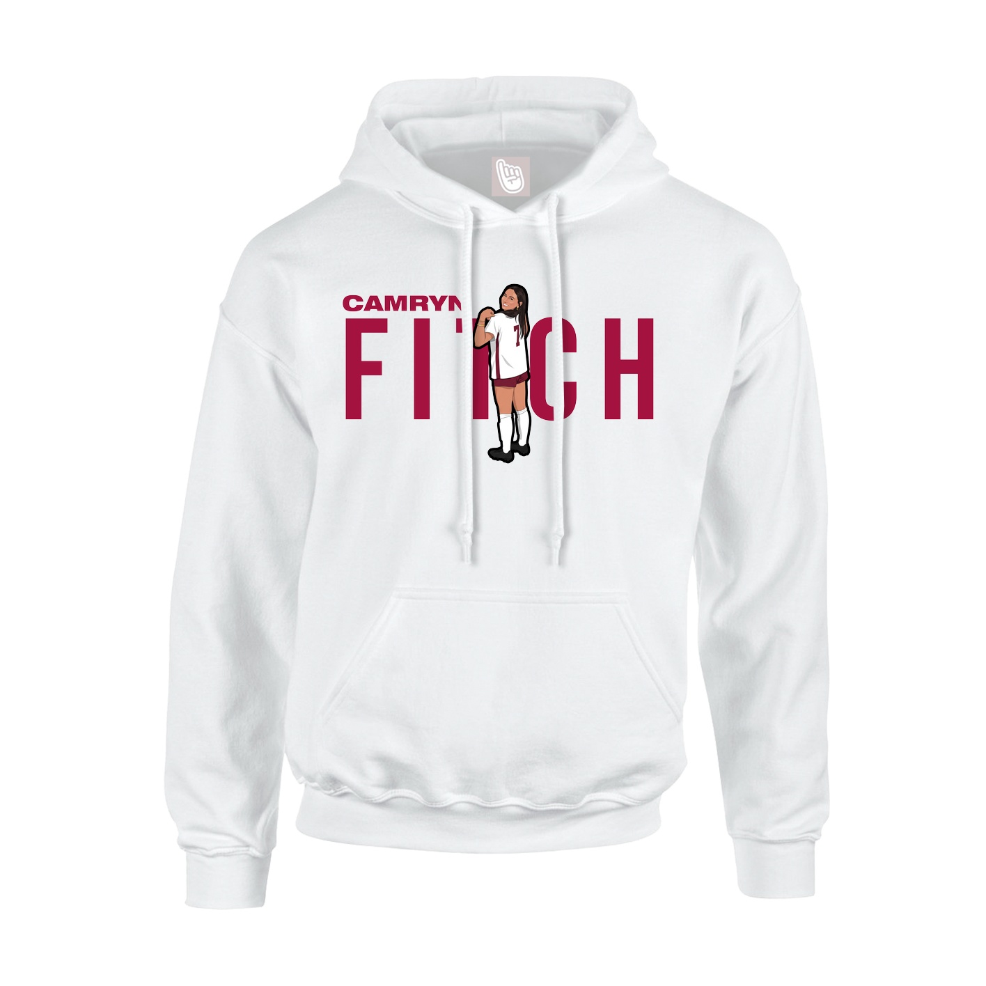 Youth Hoodie — Player Name in White