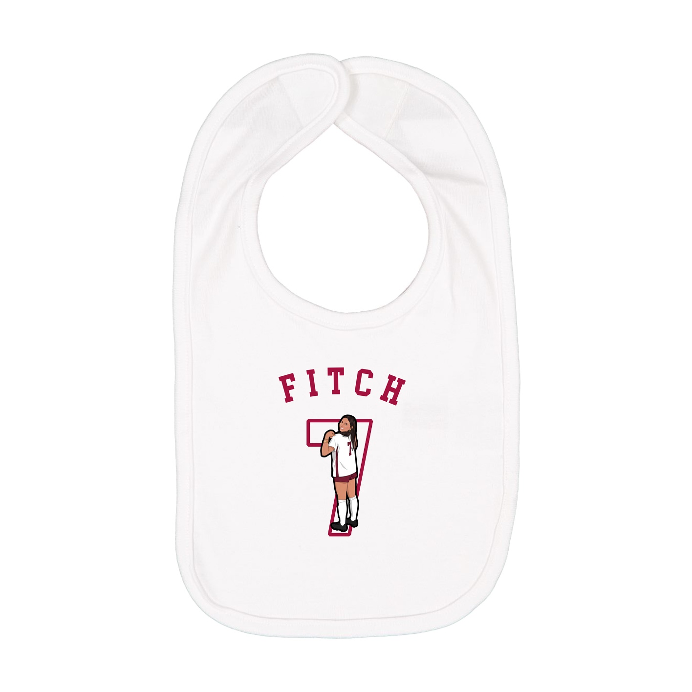 Infant Bib — Shirsey Arch in White