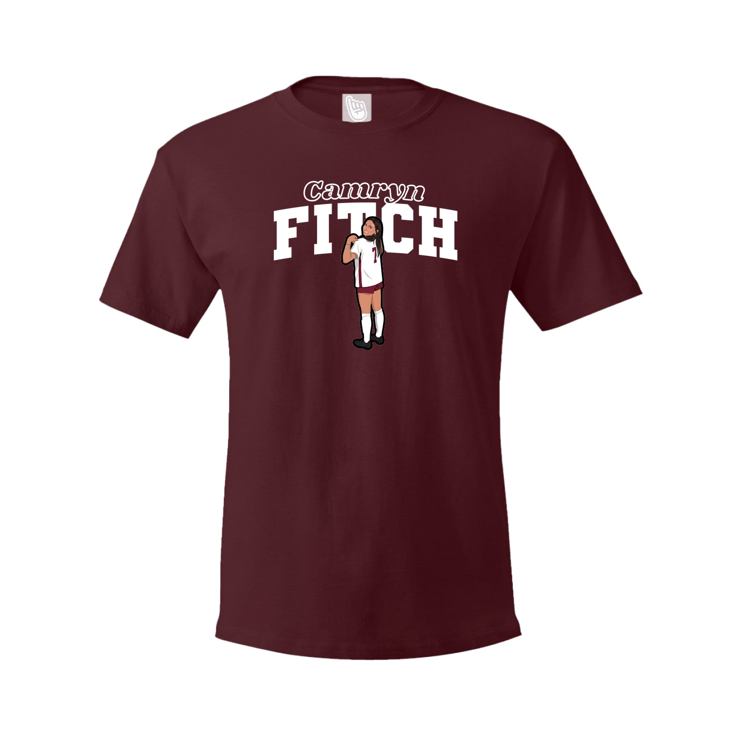 Tee — Name Arch in Maroon