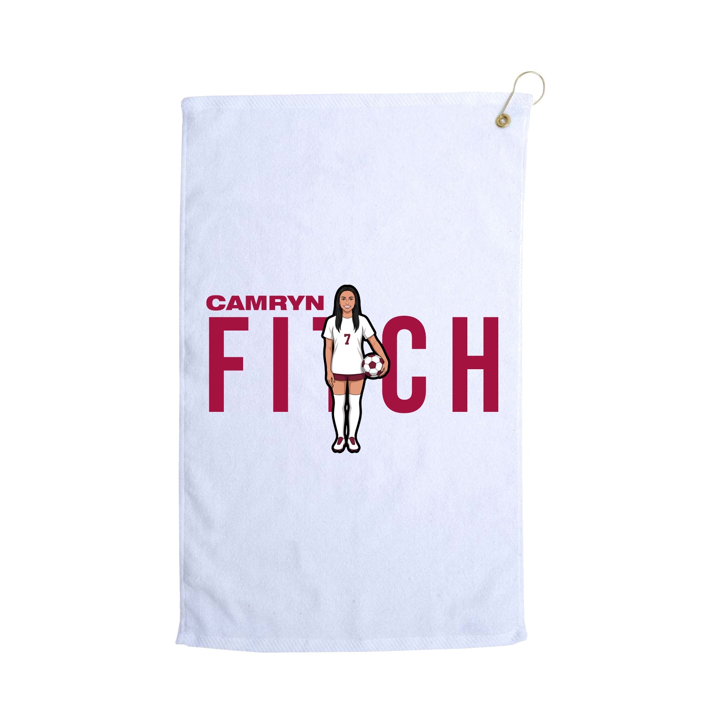 Golf Towel — Player Name in White