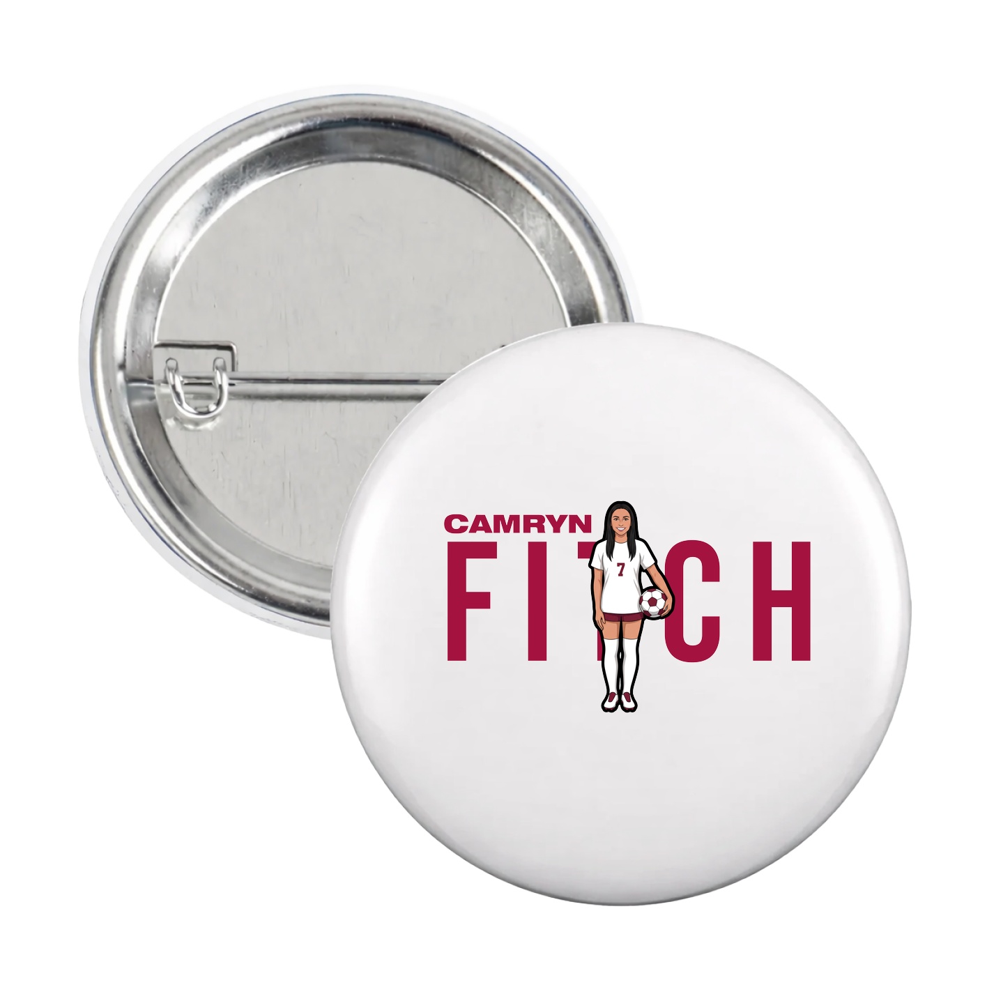 Game Day Button — Player Name in White
