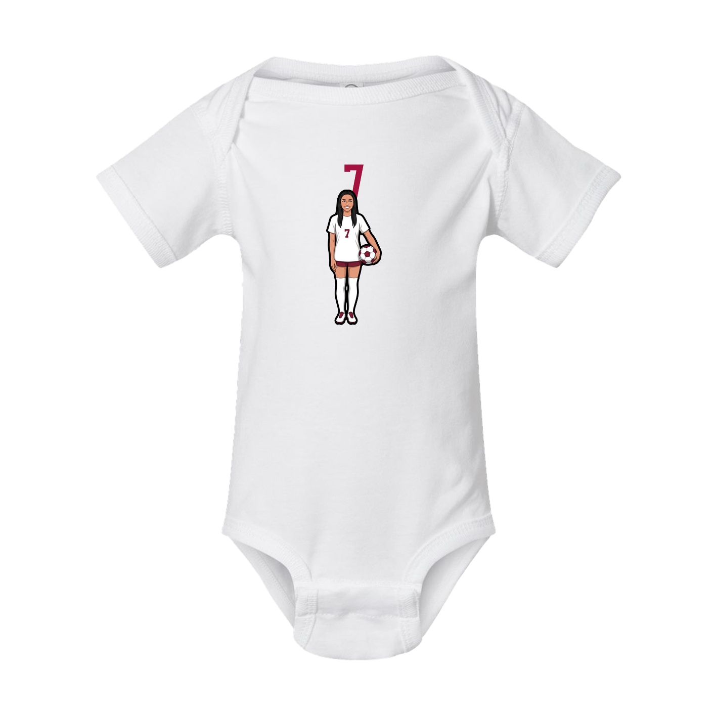 Baby Onesie — Number Top in White