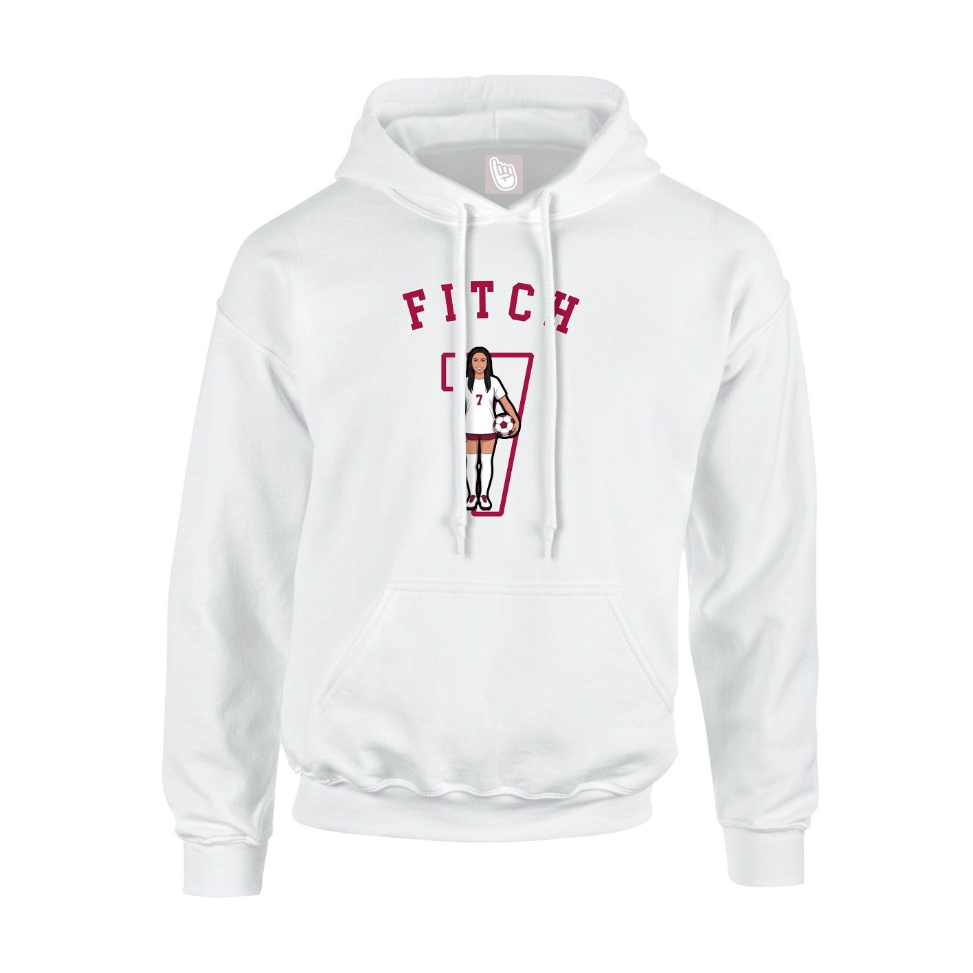 Youth Hoodie — Shirsey Arch in White